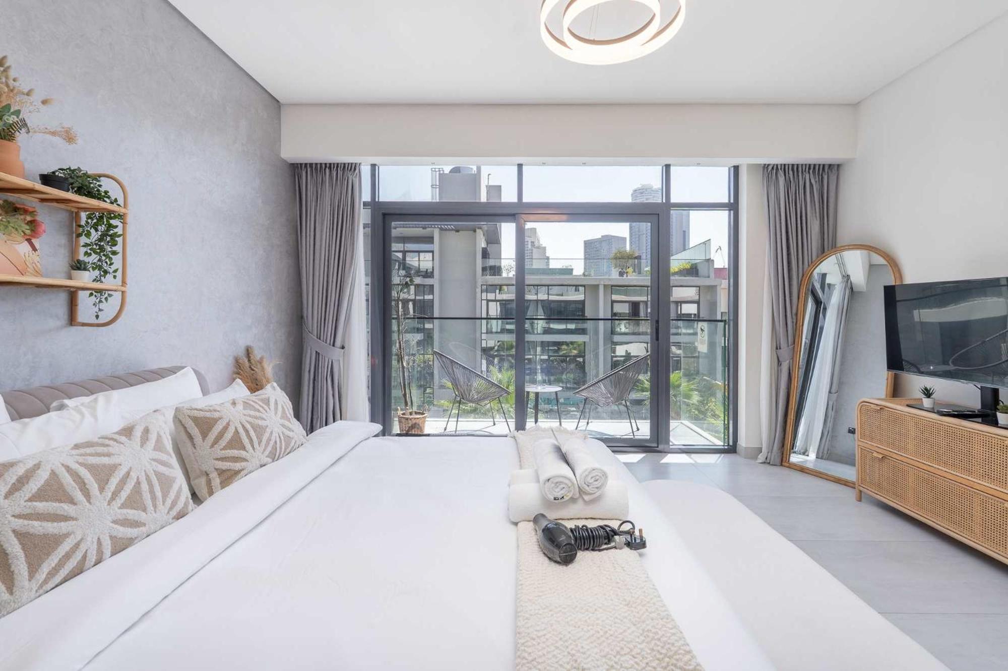 Appartement Modern Bali Vibes With Pool And Palm Tree Views Jvc