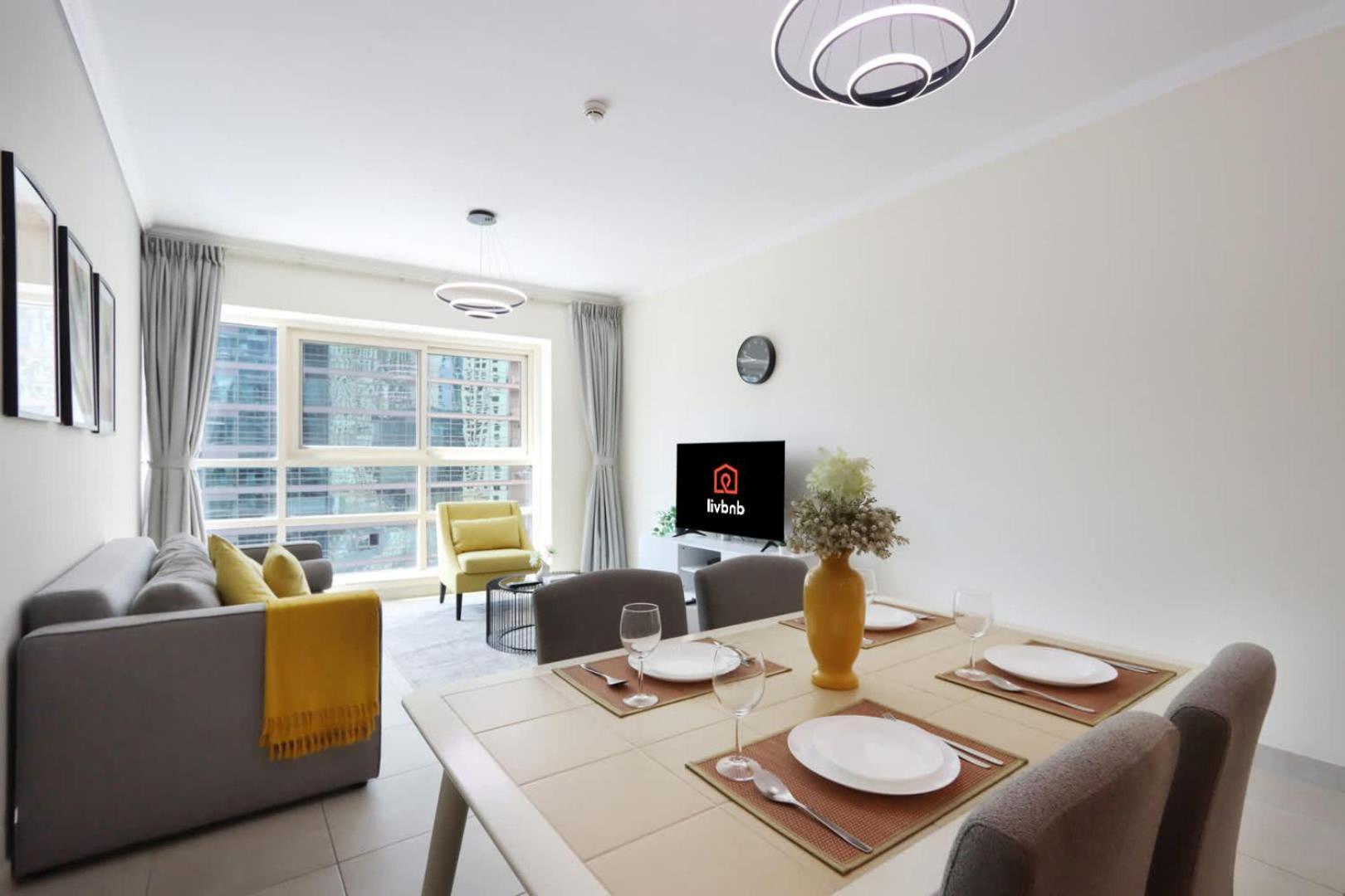 Livbnb-stylish 1br With Marina Views Close To The Appartement Dubaï