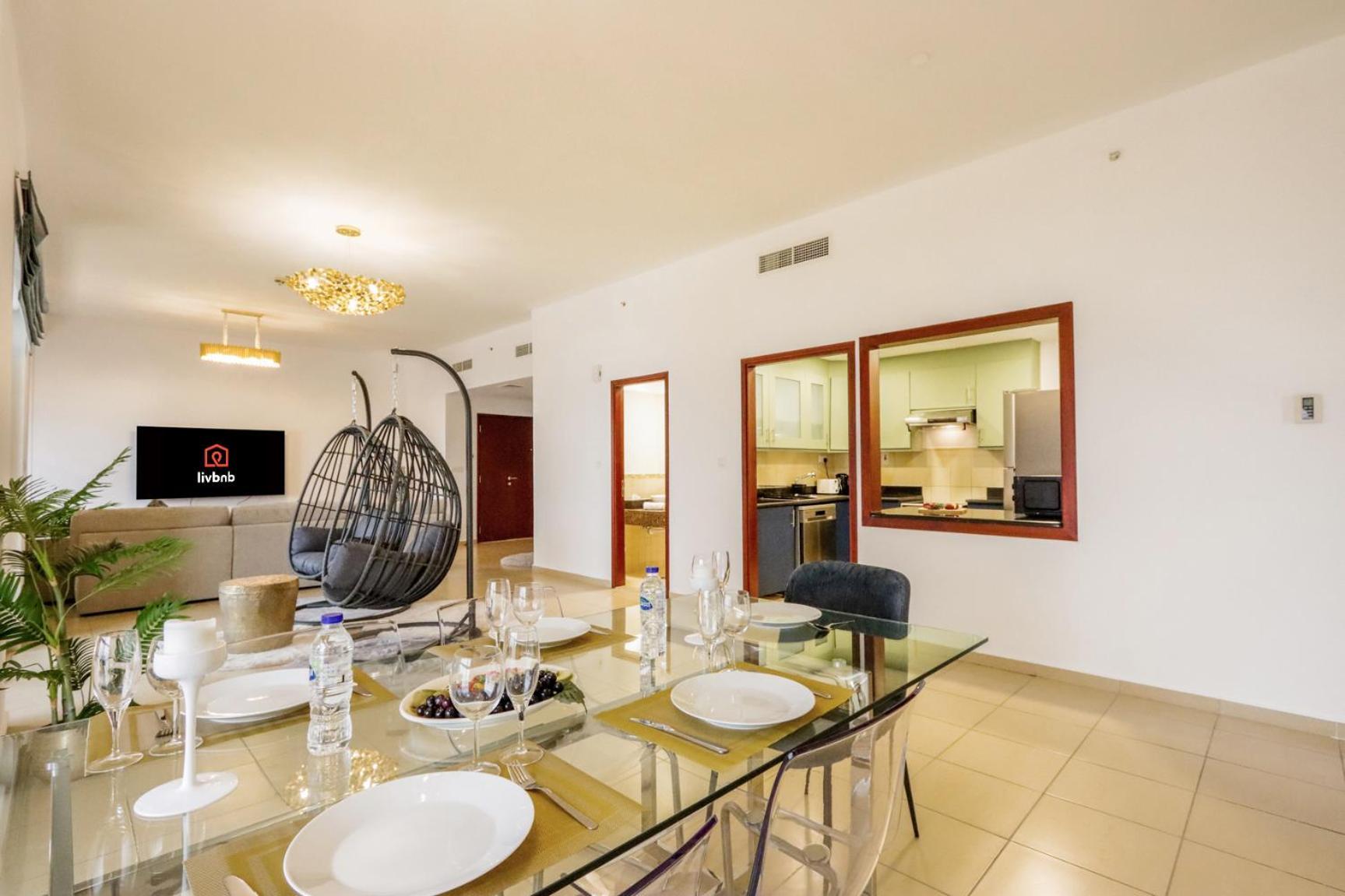 Livbnb - Stunning 1-br W/ Palm & Sea Views In Jbr Appartement Dubaï