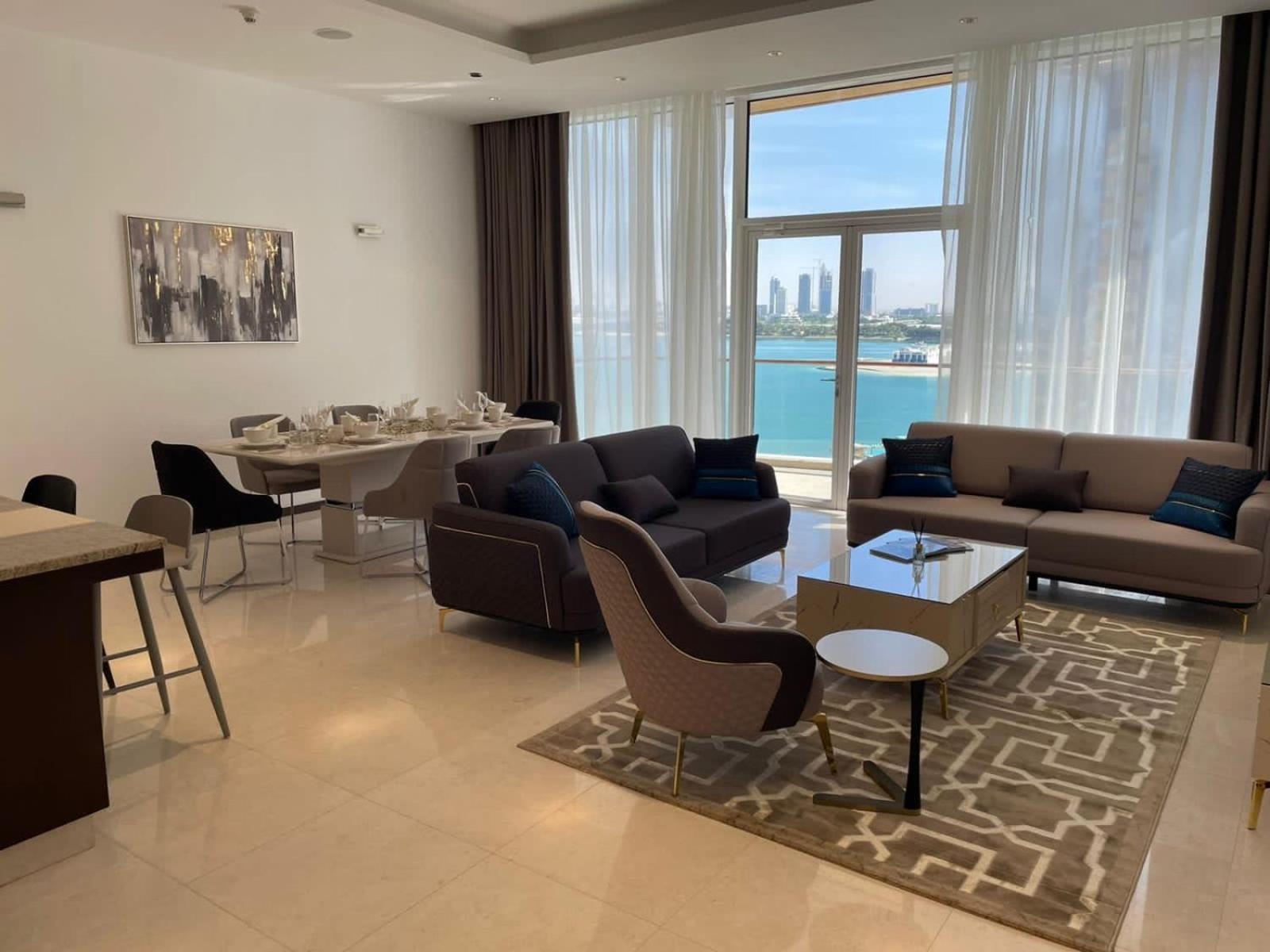 Appartement Palm Jumeirah Tiara Ruby 1king And 2 Sofa Beds