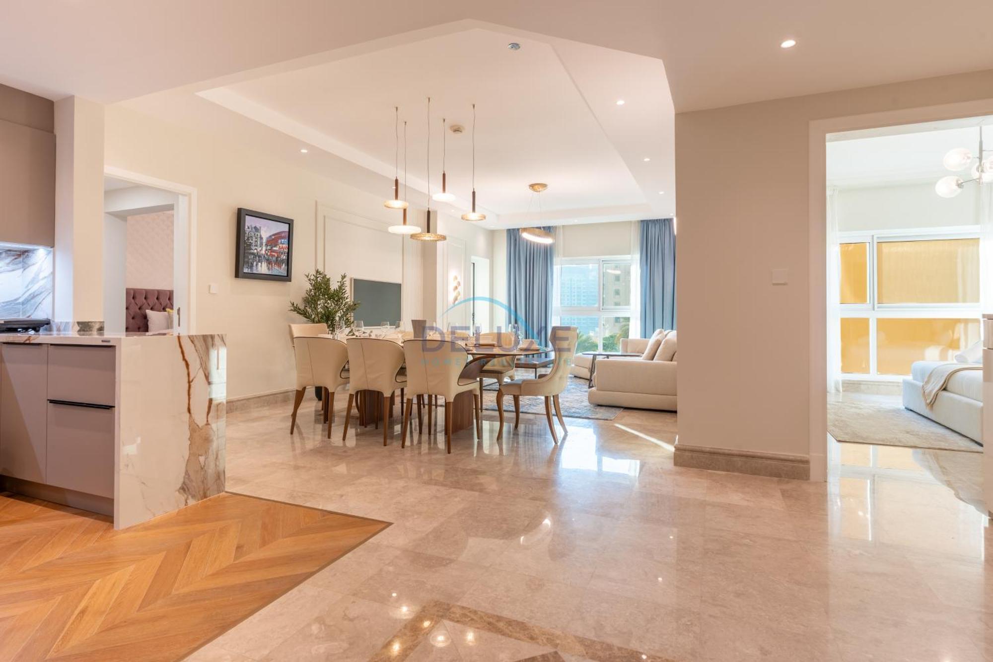 Beachfront 2br And Assistant's With Sea Views Terrace, Steps From Iconic Landmarks & Amenities, The Residences South, Palm Jumeirah By Deluxe Homes Appartement *