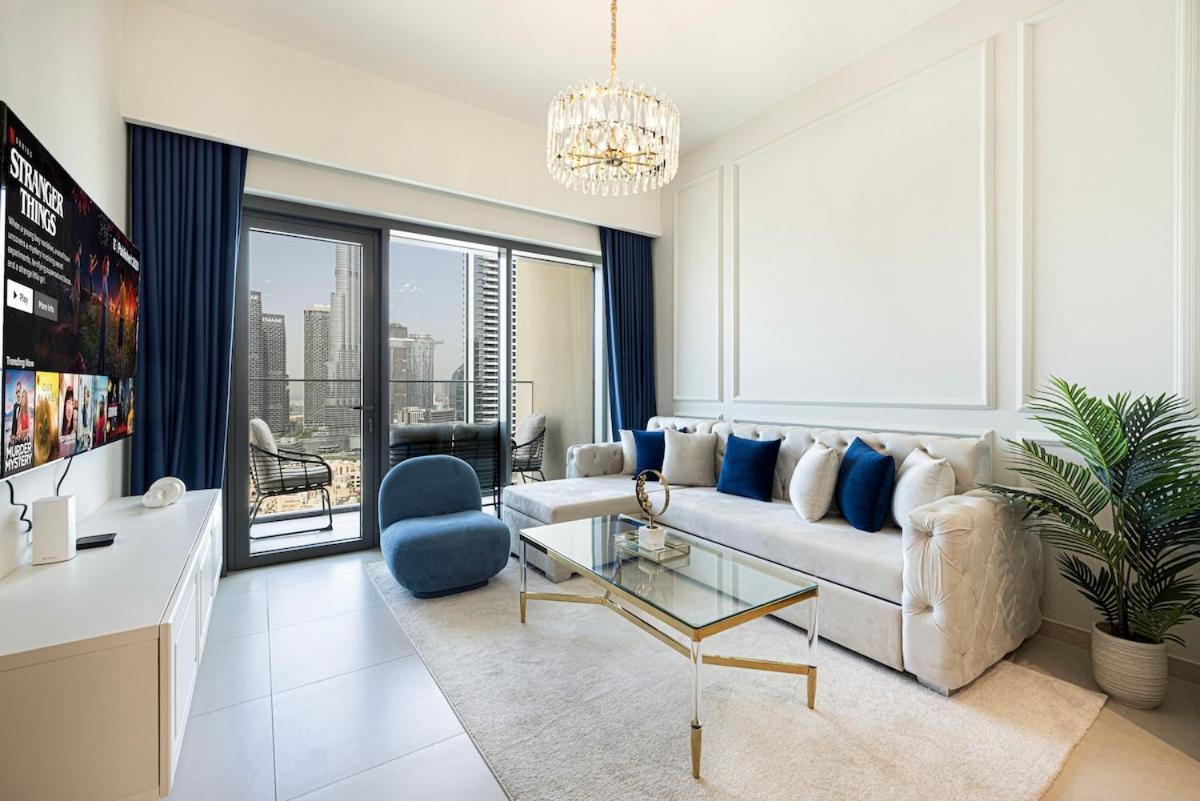 Apartment Lux With Full Burj View - 1 Min Mall *