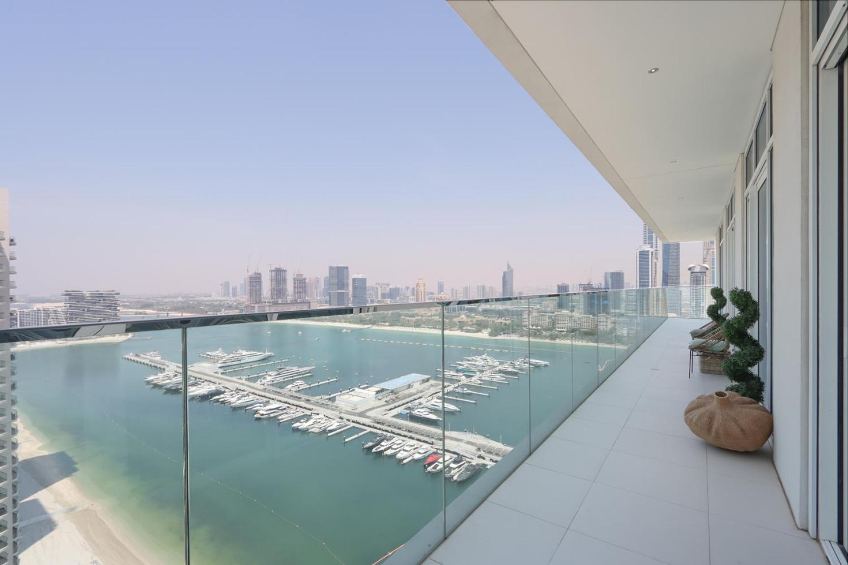 Livbnb-beachfront 3br With Marina Harbour Panorama Appartement Dubaï