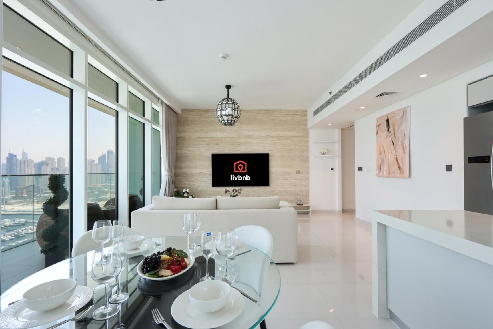 Livbnb-beachfront 3br With Marina Harbour Panorama Dubaï