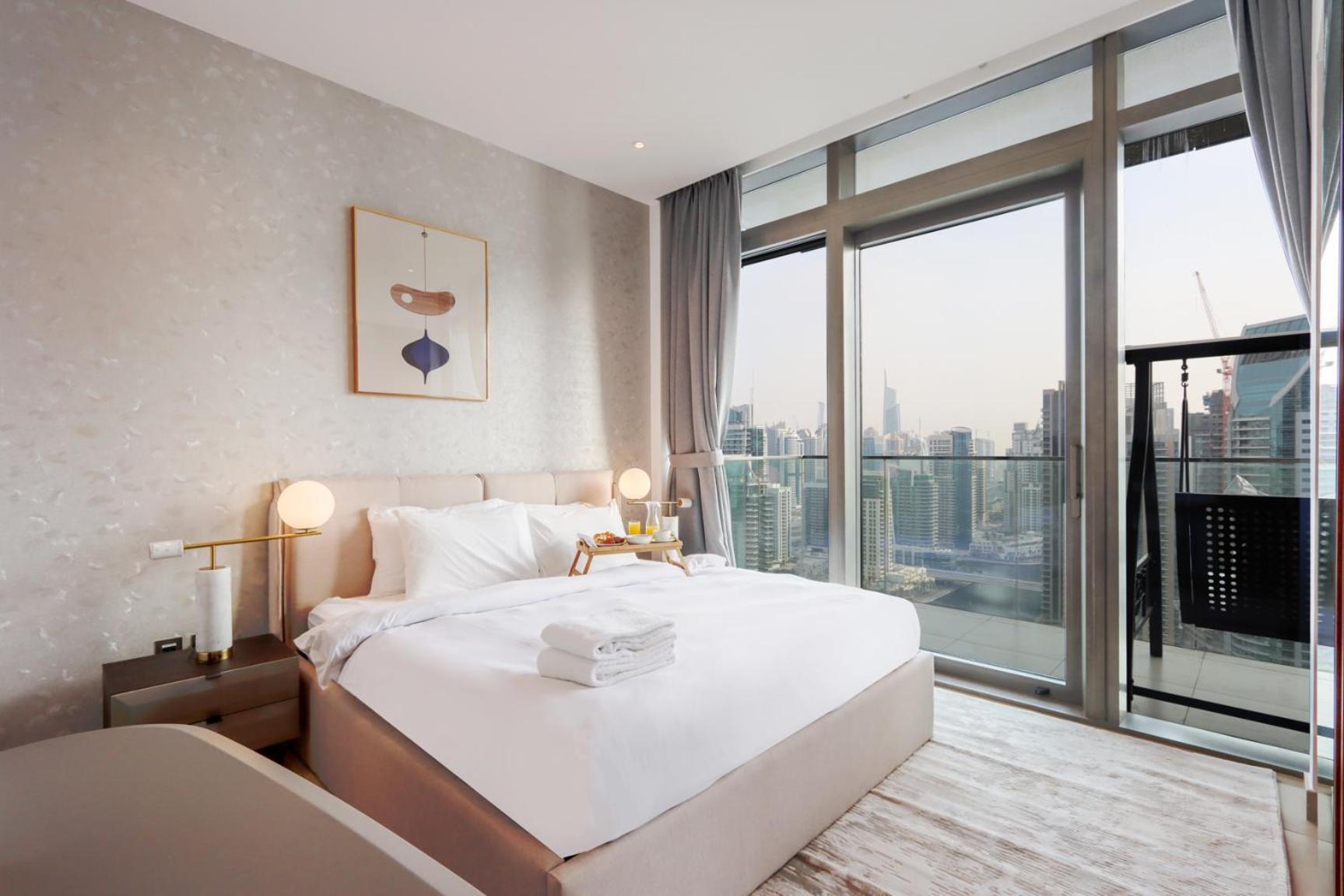 Livbnb Elegant 3br In Marina Gate Panoramic Marina Views With Private Balcony Appartement Dubaï