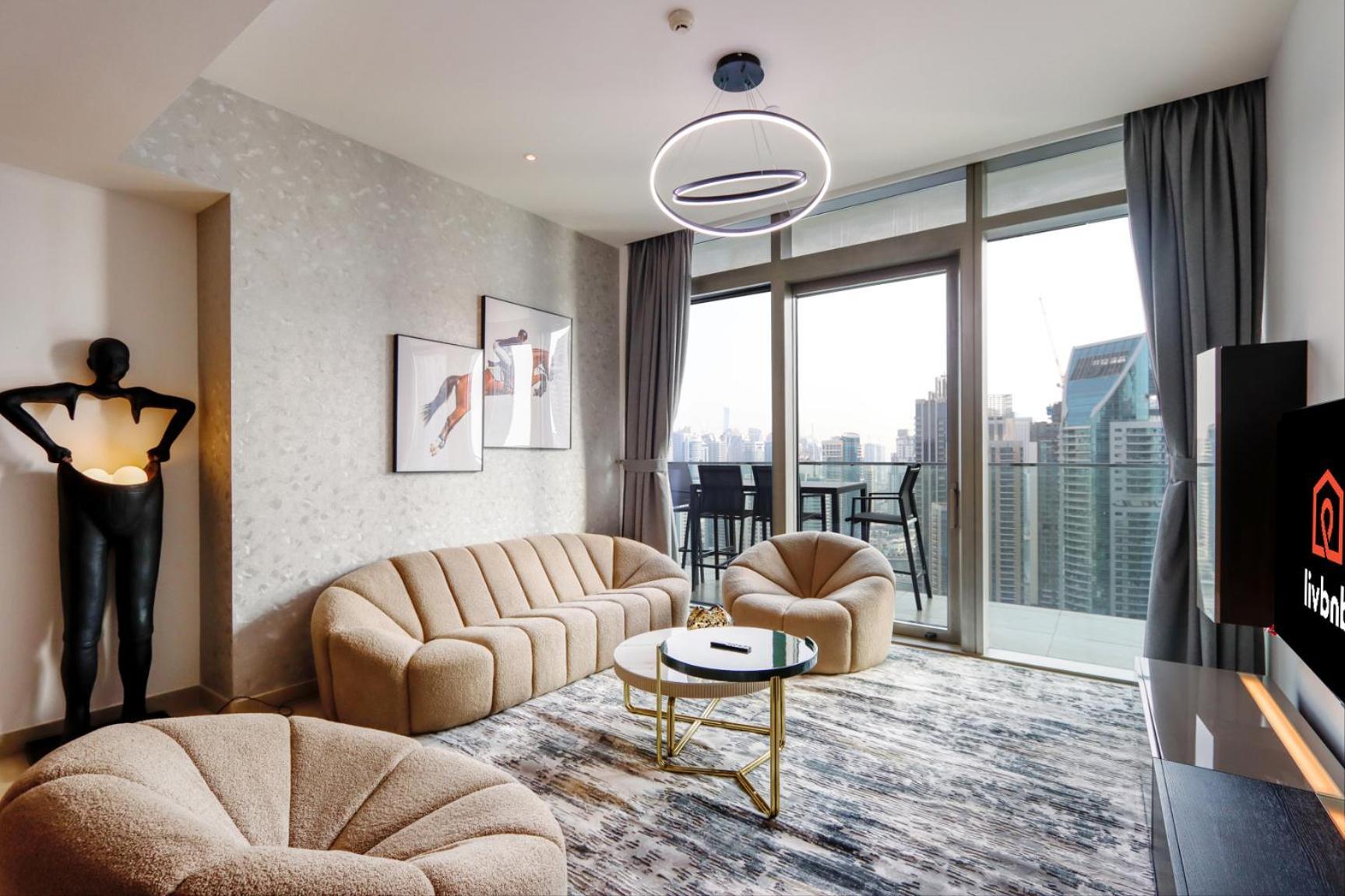 Livbnb Elegant 3br In Marina Gate Panoramic Marina Views With Private Balcony Appartement *