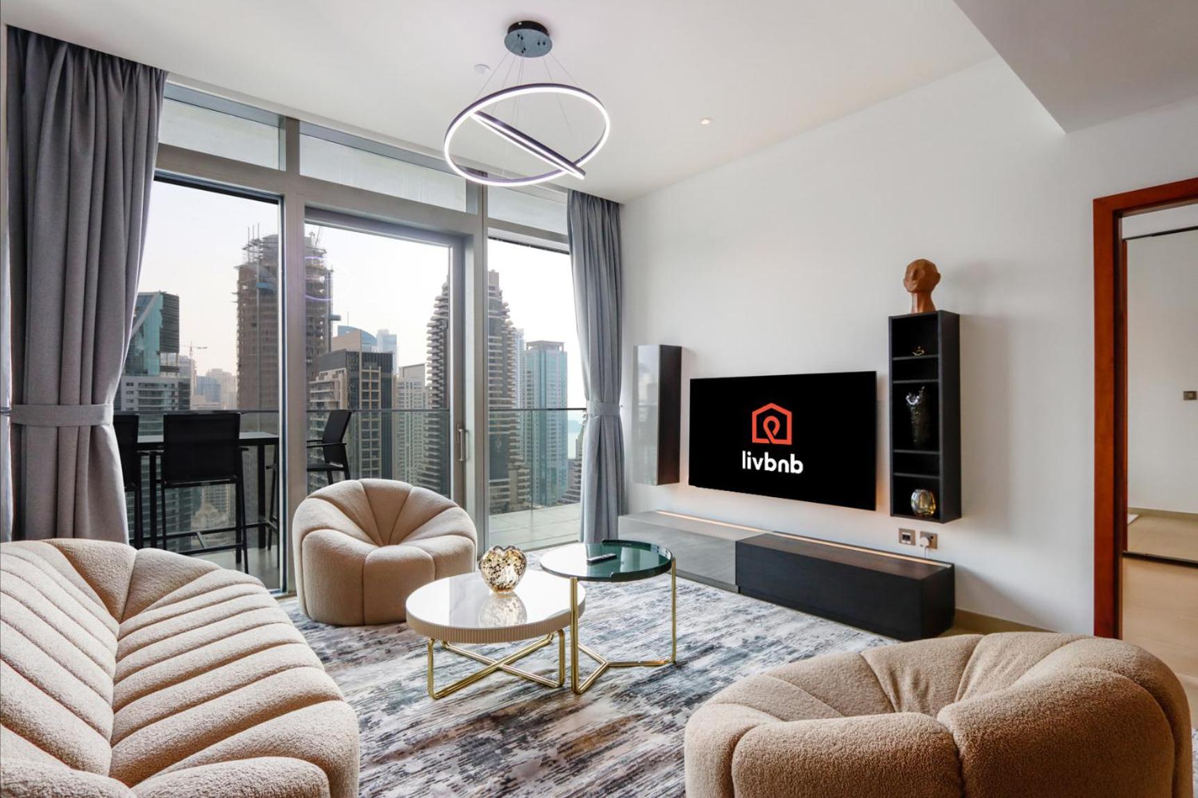 Livbnb Elegant 3br In Marina Gate Panoramic Marina Views With Private Balcony *