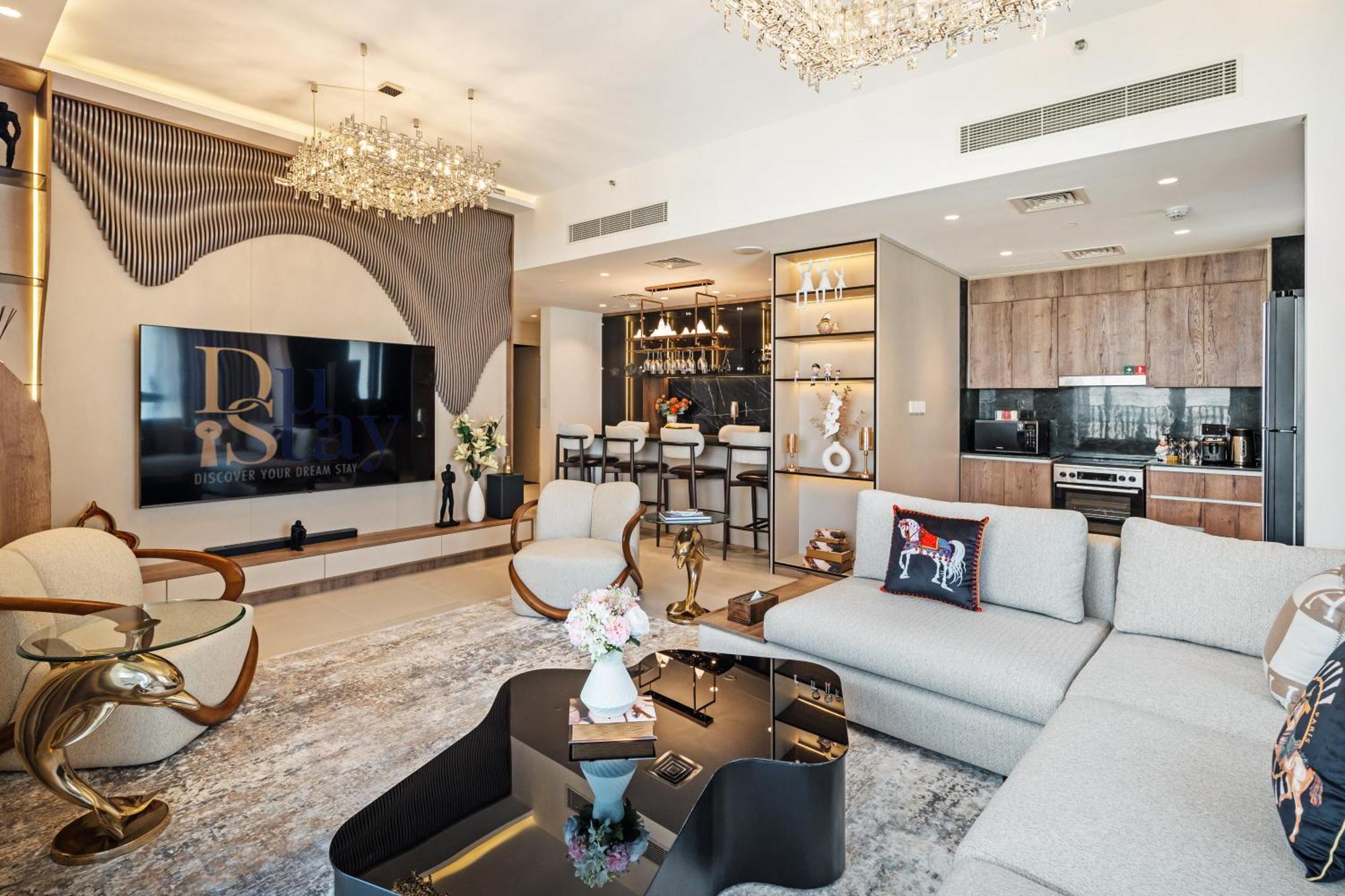 Skyline Vista 3-bedroom Haven With Lagoon Retreat Appartement Dubaï