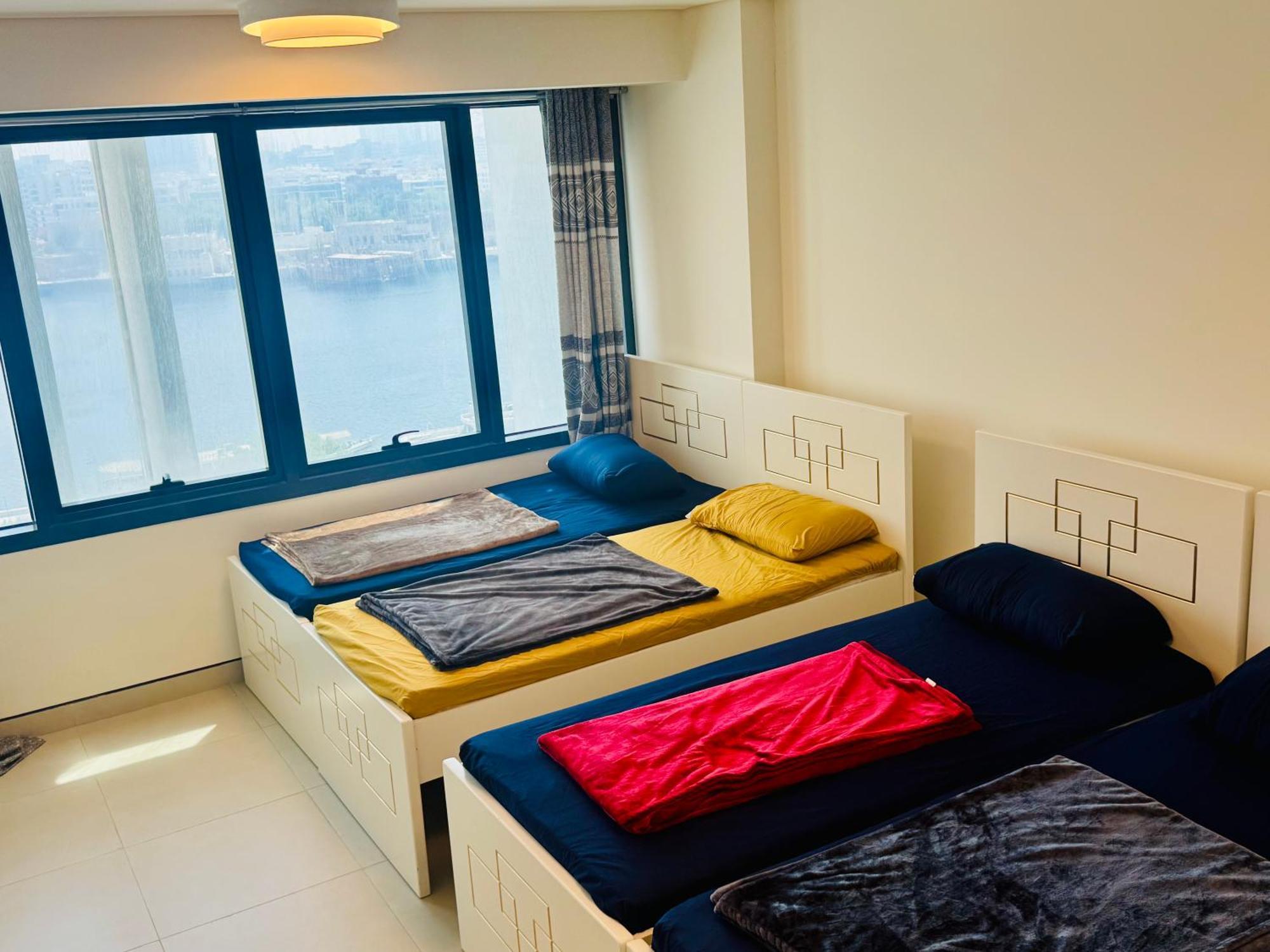 Wow Amazing Burjkhalifa,sea,sunset,ship,park View,2bhk Furnished Apartment-airport,metro,mall,golf,bus,park Near - Flat 807 Apartment *