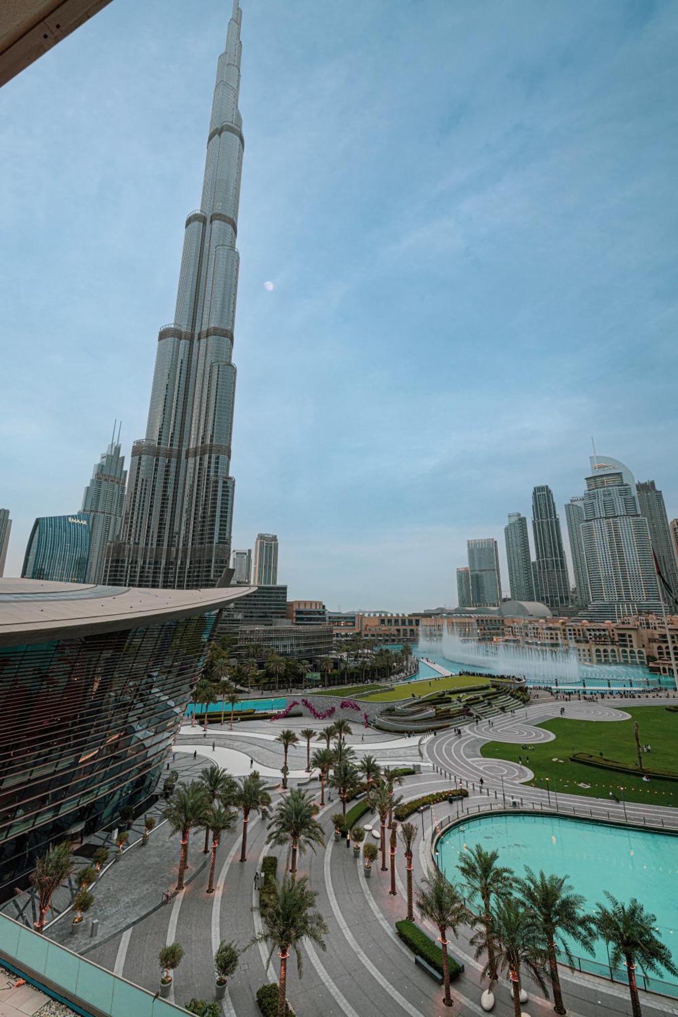 Luxury Burj And Fountain View 5 Min To Mall Apartamento