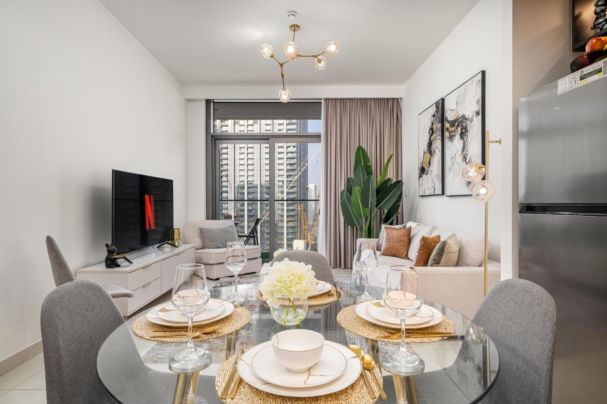 Luxury One Bedroom With Full Burj Khalifa View & Fountain View By Delujo Appartement *
