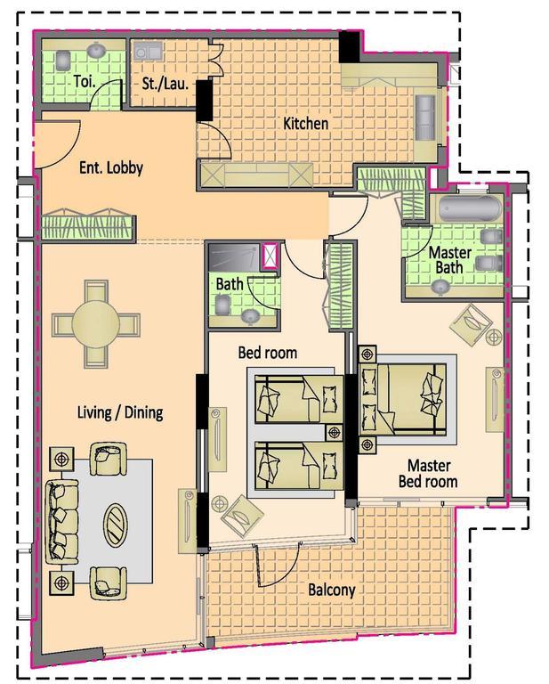 Nojoum Llc Lägenhetshotell Dubai