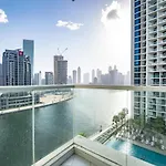 Aliving Stylish Studio With Partial Burj & Canal Views- Prive , Business Bay 713