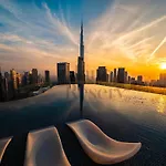 Hausreserv At Paramount Midtown Hotel - Infinity Pool With Burj Khalifa View - Luxury Apartments