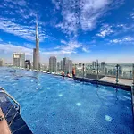 Infinity Pool & Burj Khalifa View L Luxe Paramount