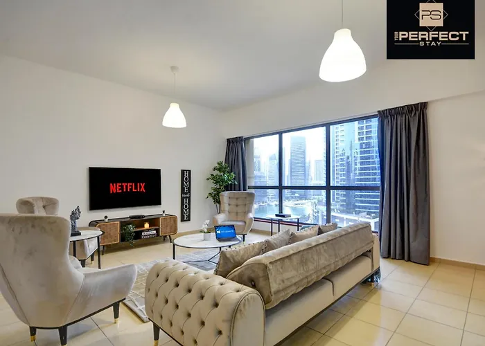 Jumeirah Beach Residence By Your Perfect Stay Short Lets Dubai With Marina Views Large Balcony, Gym And Swimming Pool