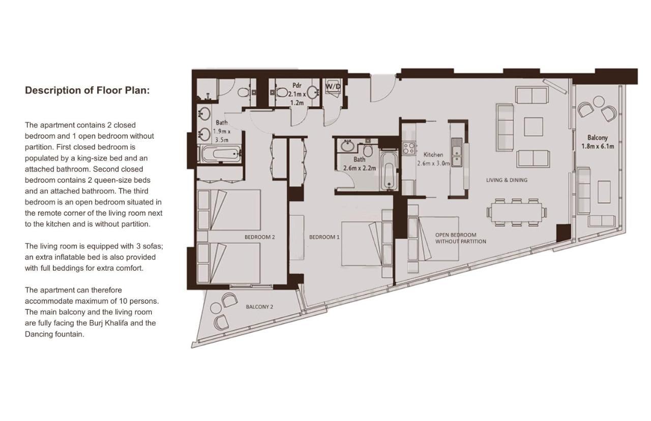 Elite Royal Apartment: Panoramic Burj Khalifa View Dubai