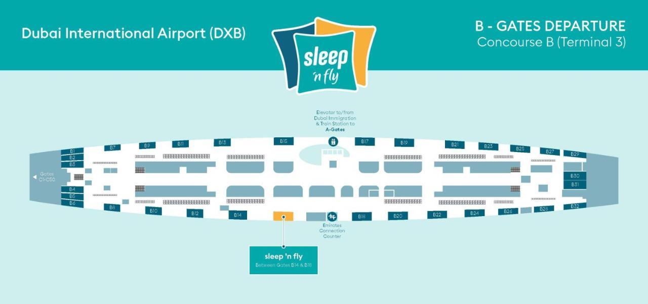 Sleep 'n Fly Sleep Lounge, B-gates Terminal 3 - Transit Only * Dubái