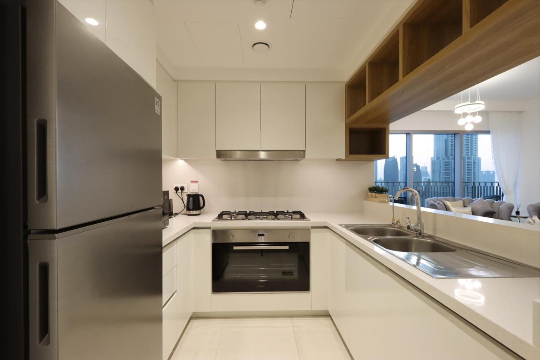 Livbnb - Elegant 3+1 W/ Burj View, Near Mall Appartement Dubaï