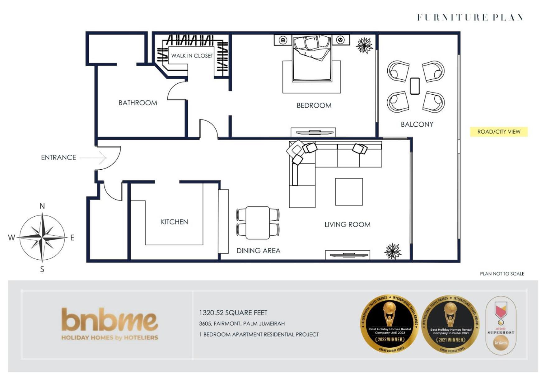 Lejlighed Bnbme - Comfy In Palm Jumeirah Dubai