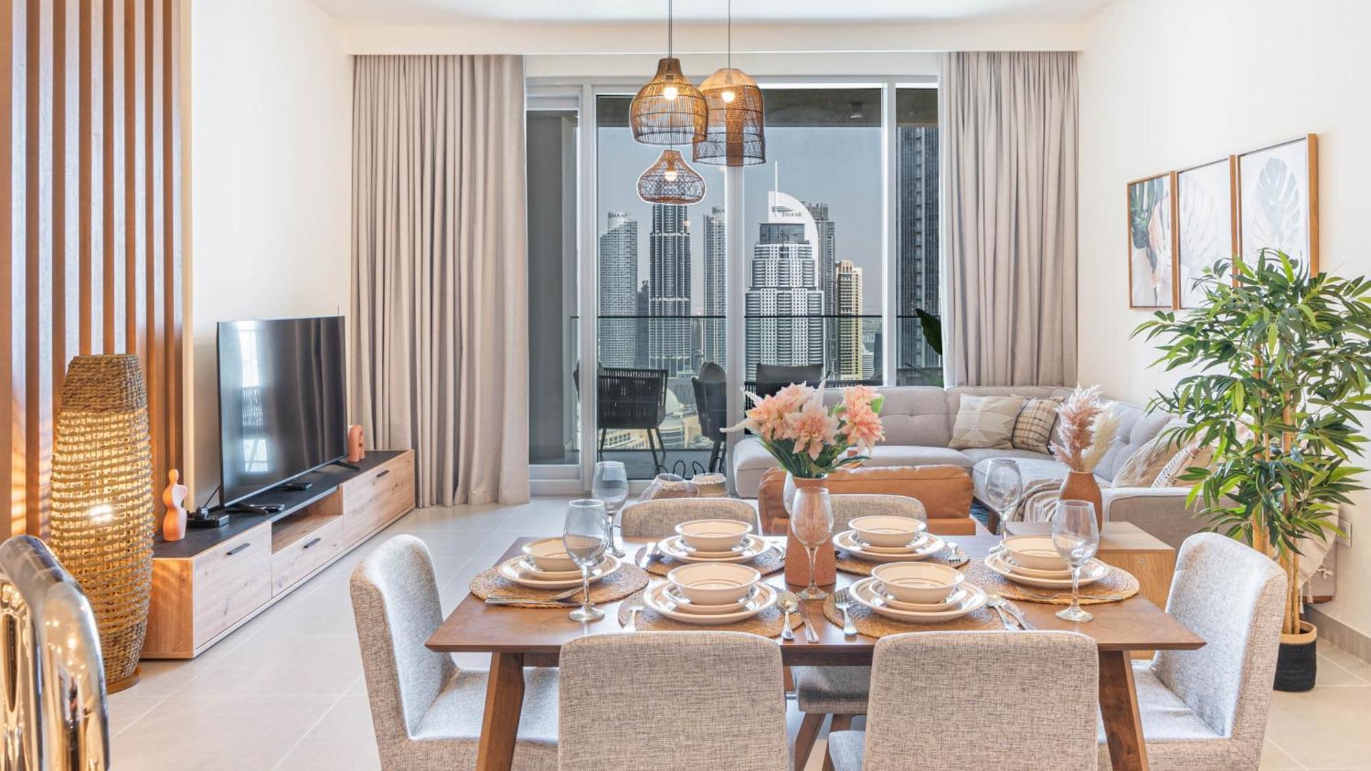 Luxury 3bhk, Burj Khalifa & Dancing Fountain View Apartamento