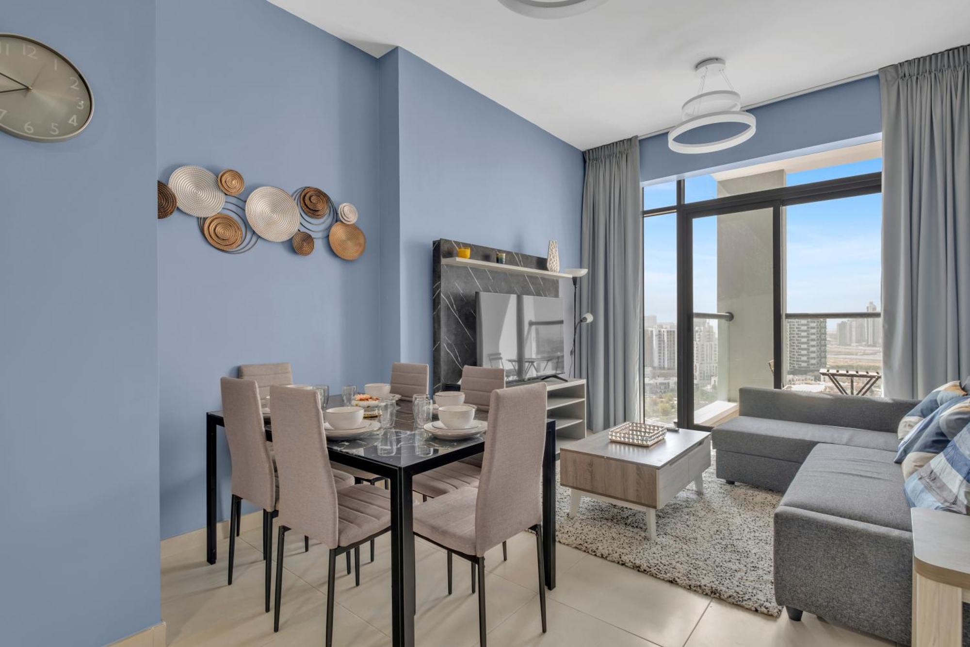 Lejlighed Stylish 2br For 6 With King Beds, Pool, Gym In Jvc Dubai