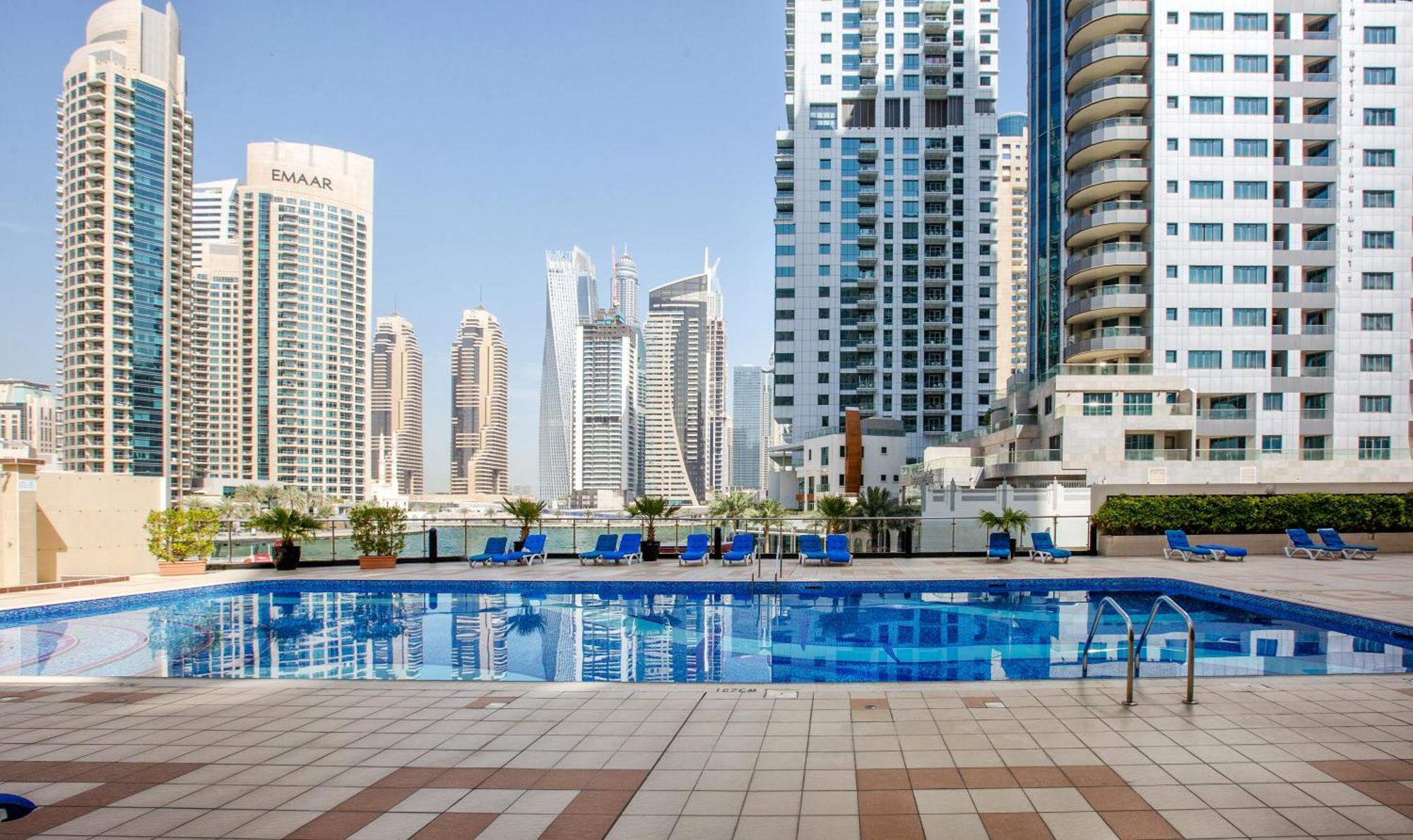 Stylish 2bd With Great View In Marina View Tower Lägenhet Dubai