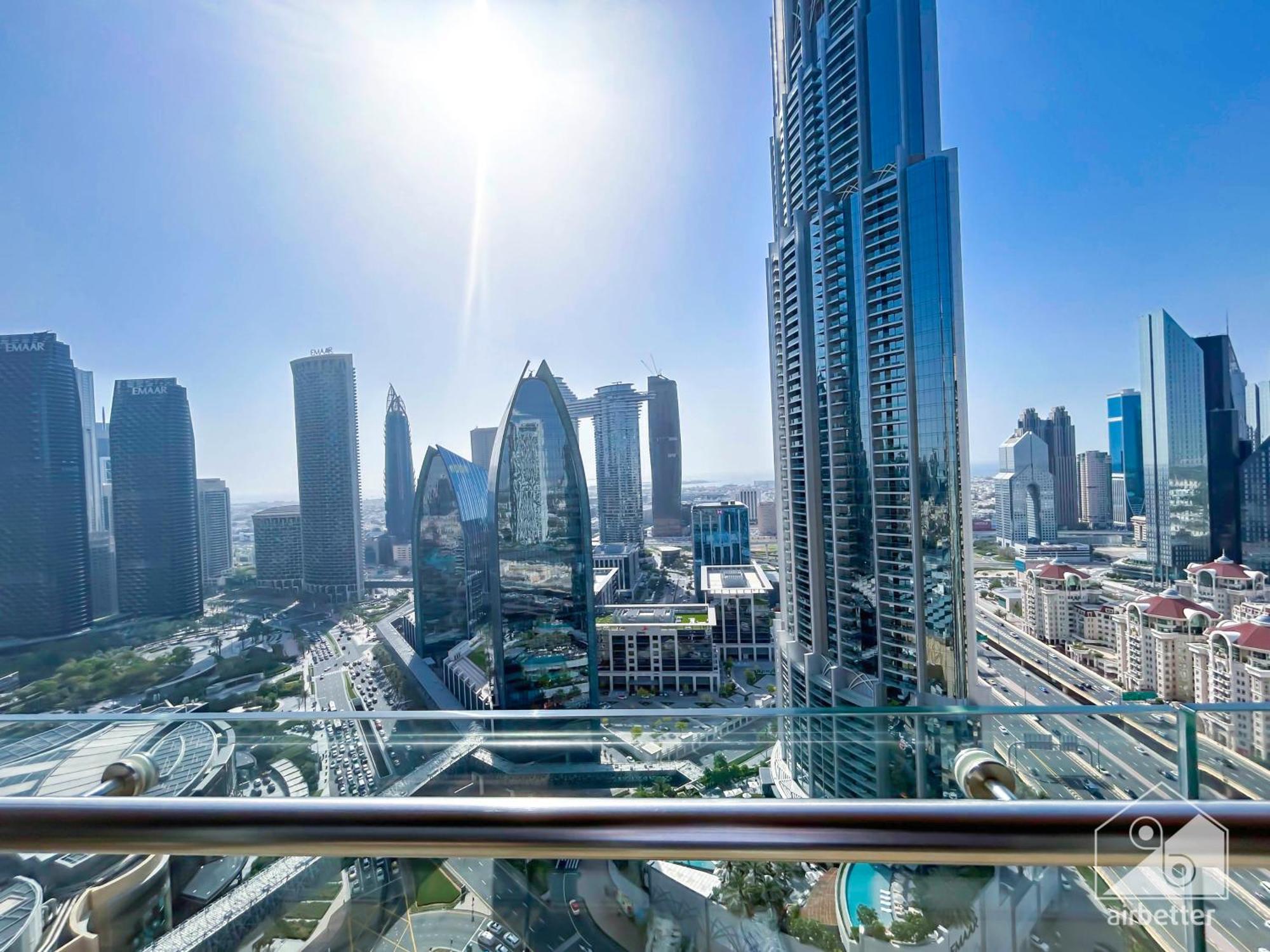 Address Mall Balcony Burj View Lägenhet Dubai