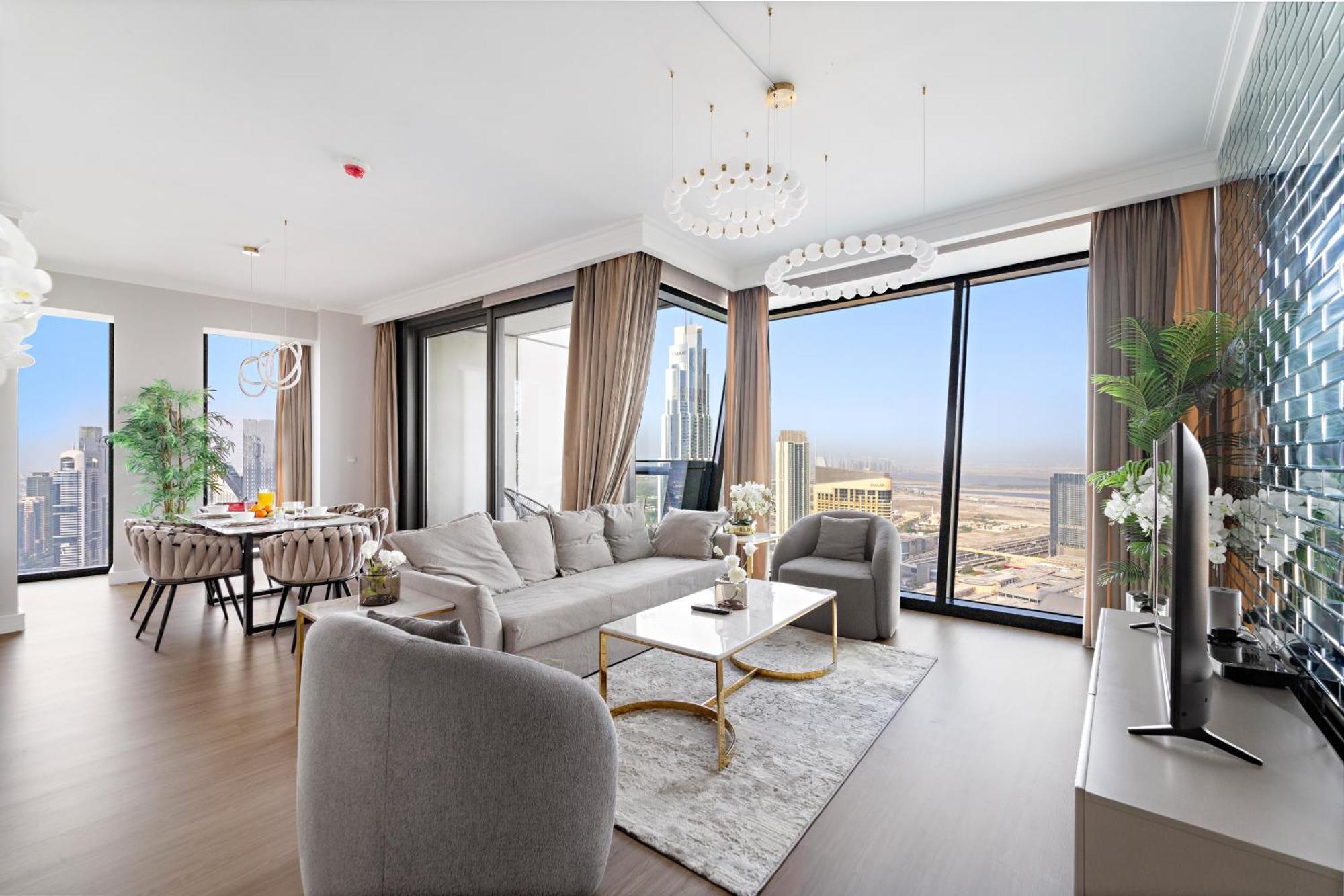Apartamento First Class 3br With Full Burj Khalifa And Fountain View Dubái