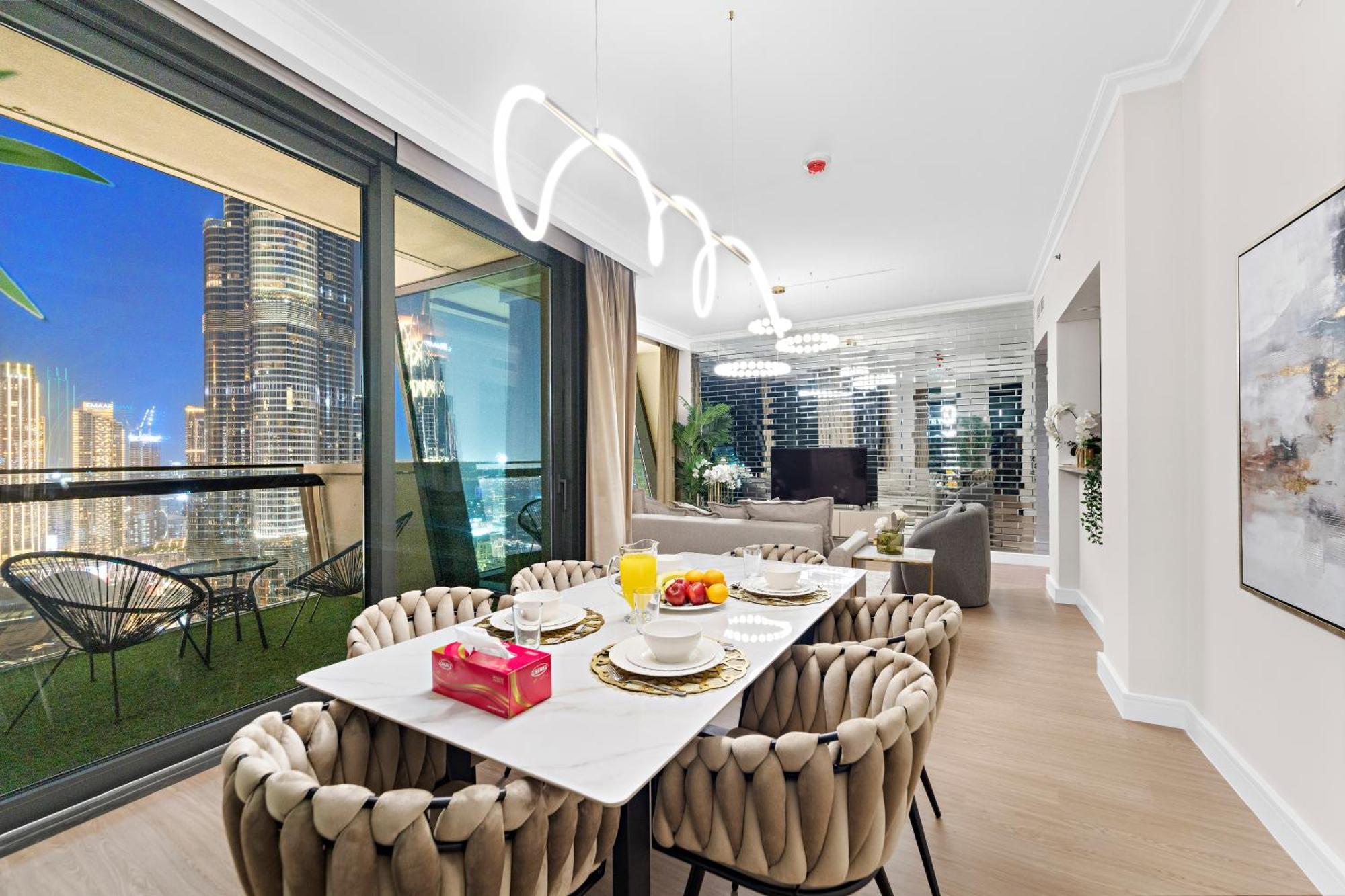 Apartamento First Class 3br With Full Burj Khalifa And Fountain View