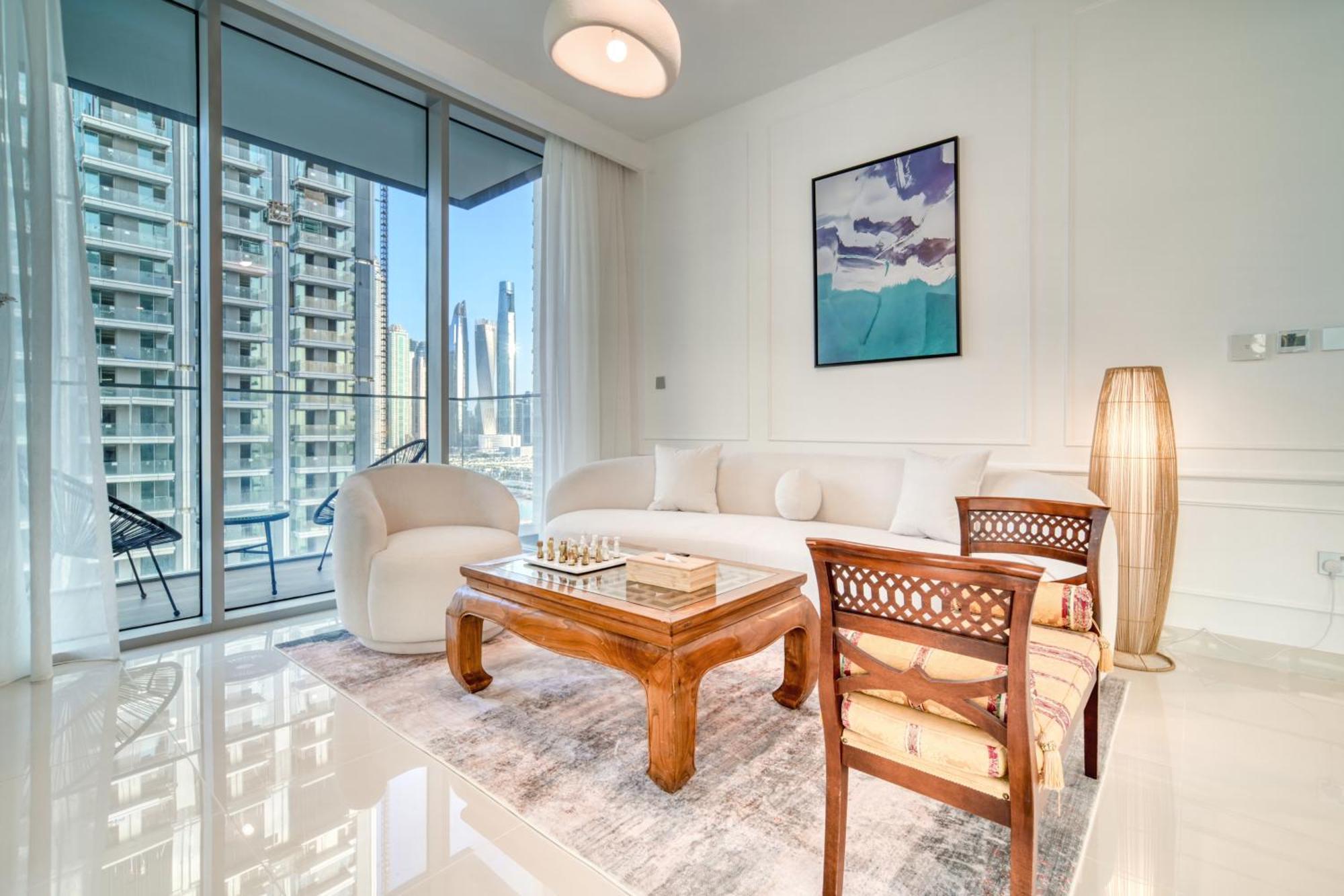 Appartement Chic 2br With Iconic Eye And Palm Views Dubaï