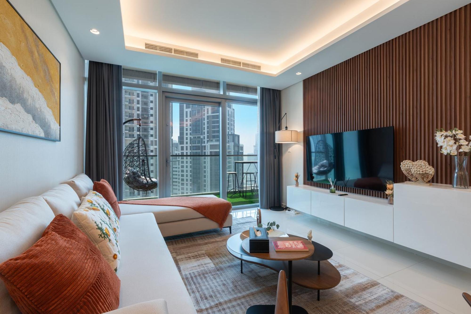 2 Kind Beds - 7mins To Mall - Burj View Lägenhet