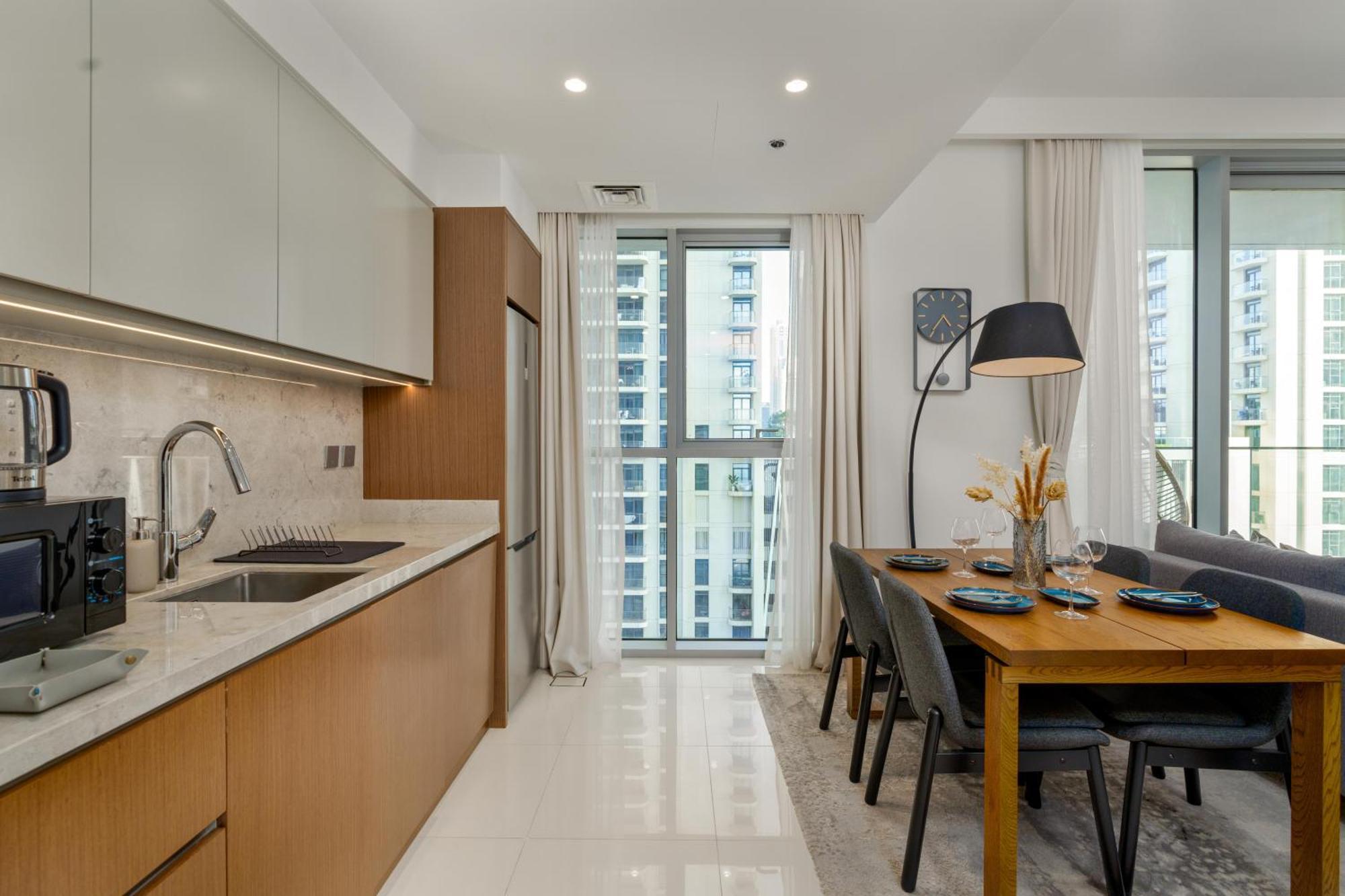 Apartment White Sage Sun And 1br At Isle Emaar Beachfront Dubai