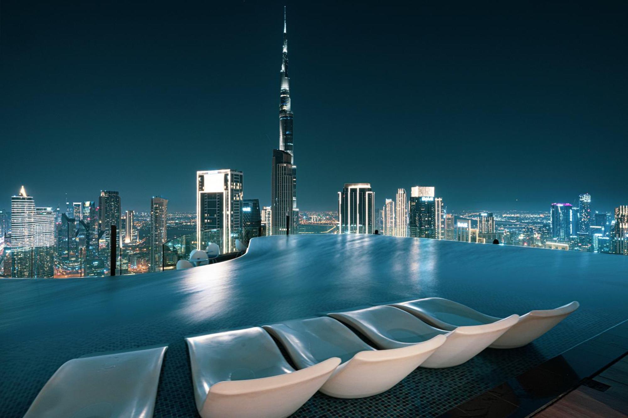Apartament Scenic Infinity Pool With Burj Khalifa Views Dubai
