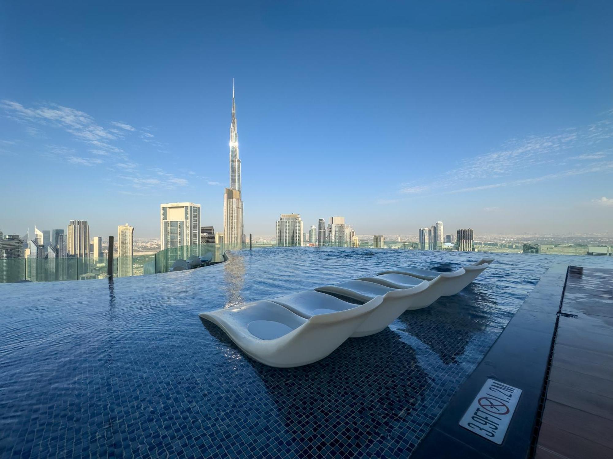 64th Floor Skyline Pool With Burj Khalifa View In Paramount Midtown Appartement *