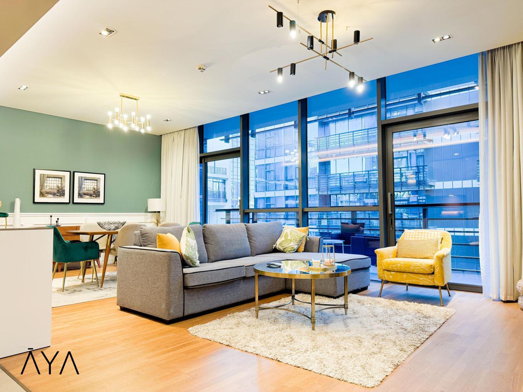Luxury With Pool, Patio & Gym In Walk By Aya Boutique Apartamento Dubái