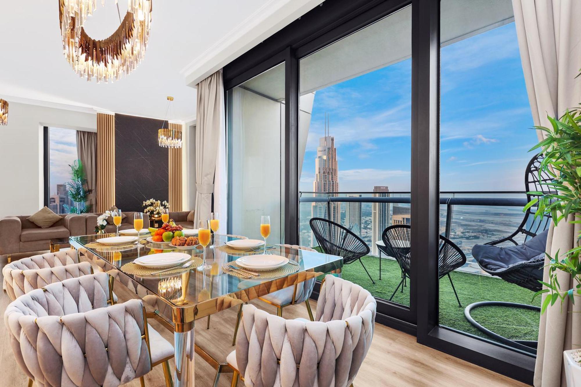 First Class 3br With Full Burj Khalifa And Fountain View Apartamento Dubai