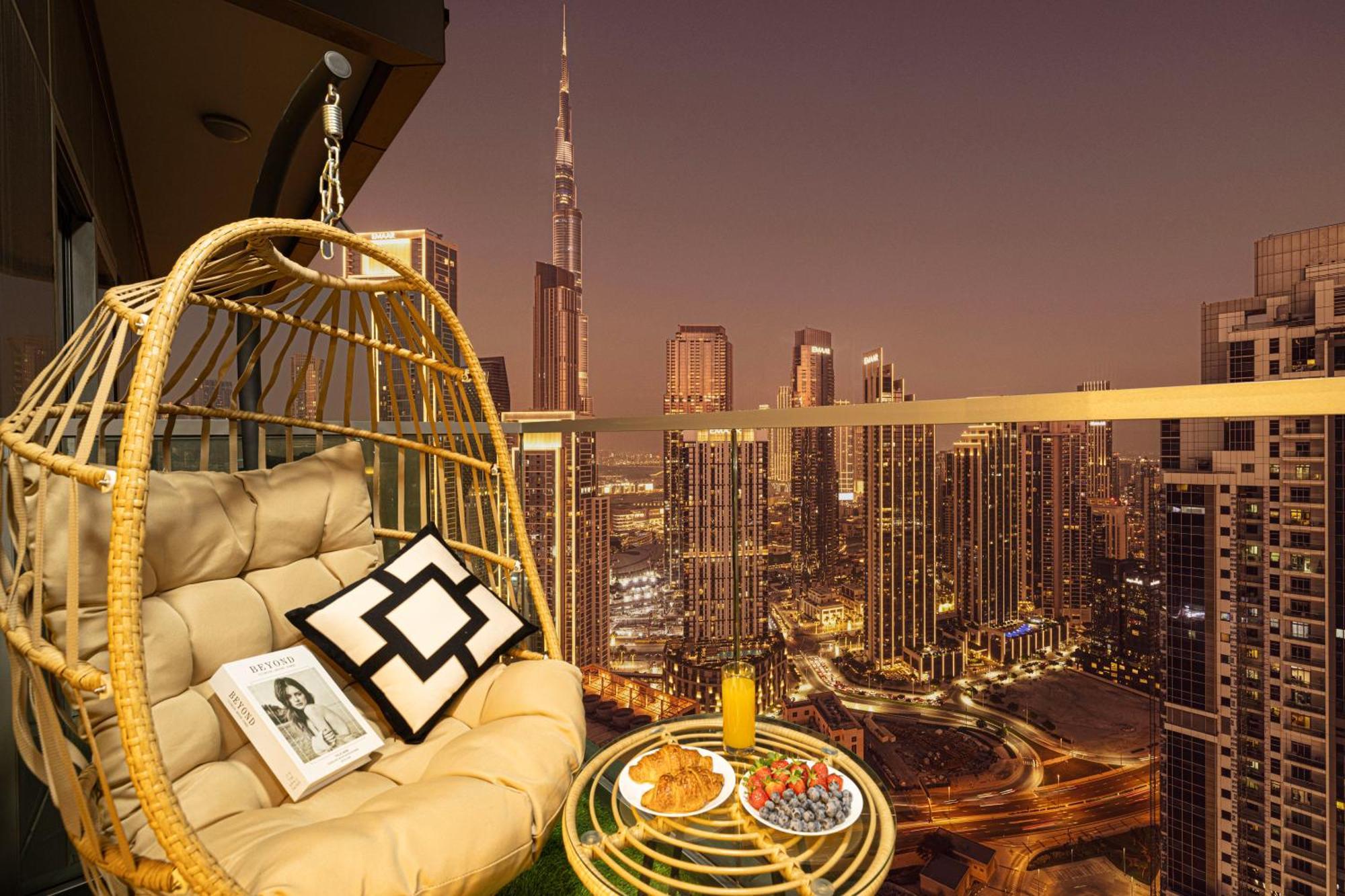 Apartament Scenic Infinity Pool With Burj Khalifa Views Dubai