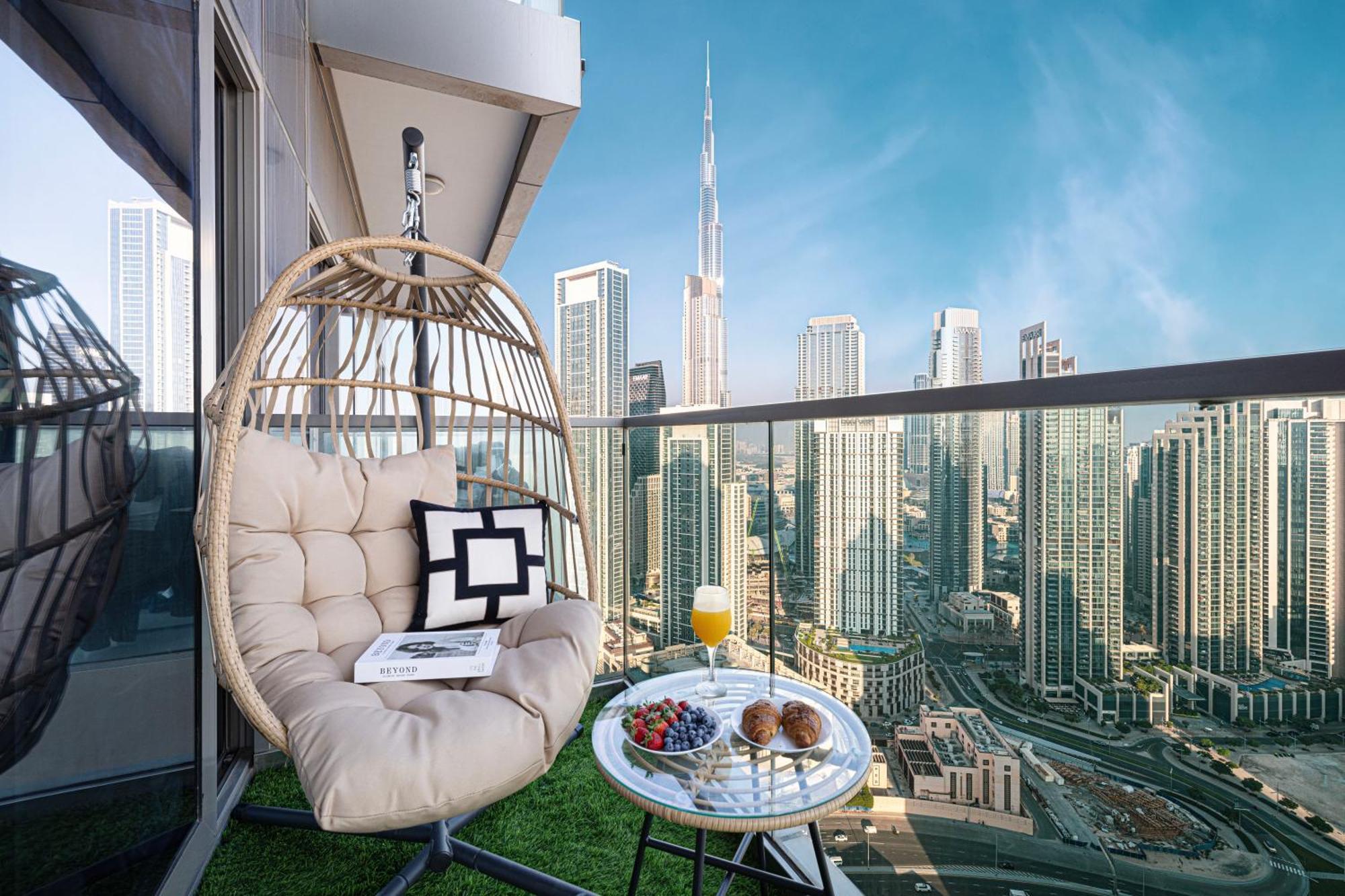 Apartament Scenic Infinity Pool With Burj Khalifa Views Dubai