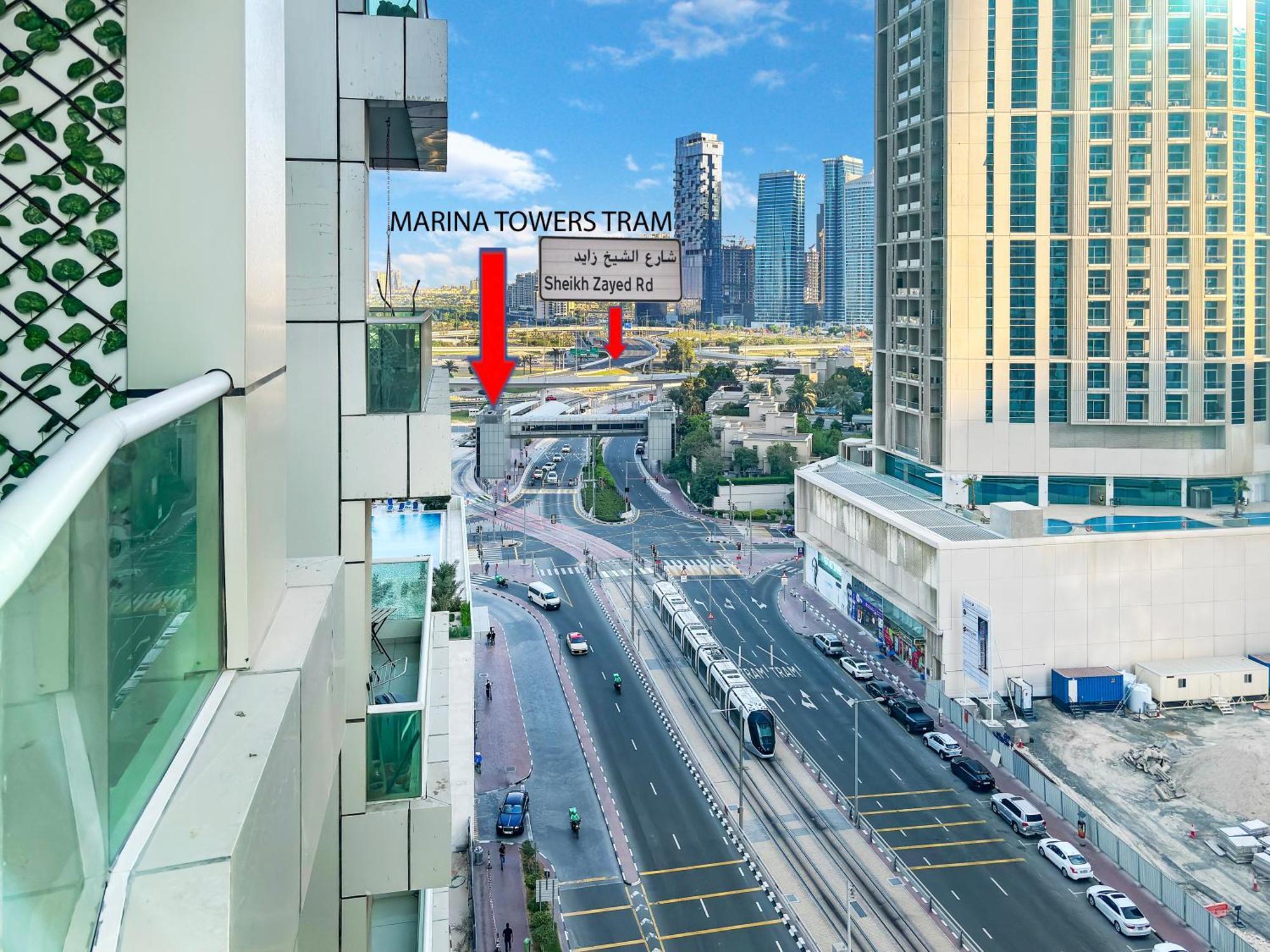 Lägenhet Lux 1br, Kingbed In Marina, 3mints Metro, 5mints Barasti Dubai
