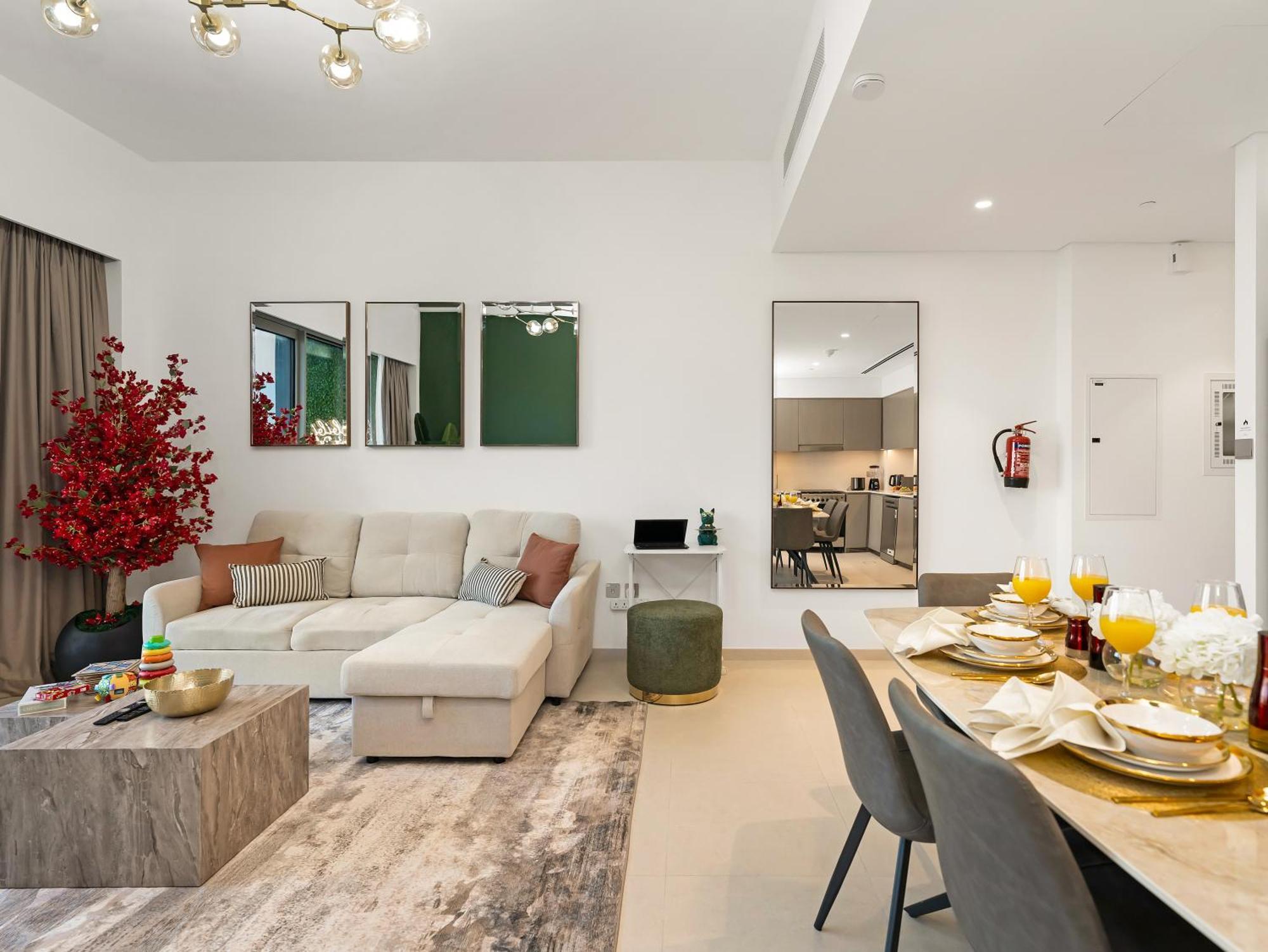Apartamento Luxury Two Bedroom With Balcony, Full Burj Khalifa & Fountain Views By Delujo
