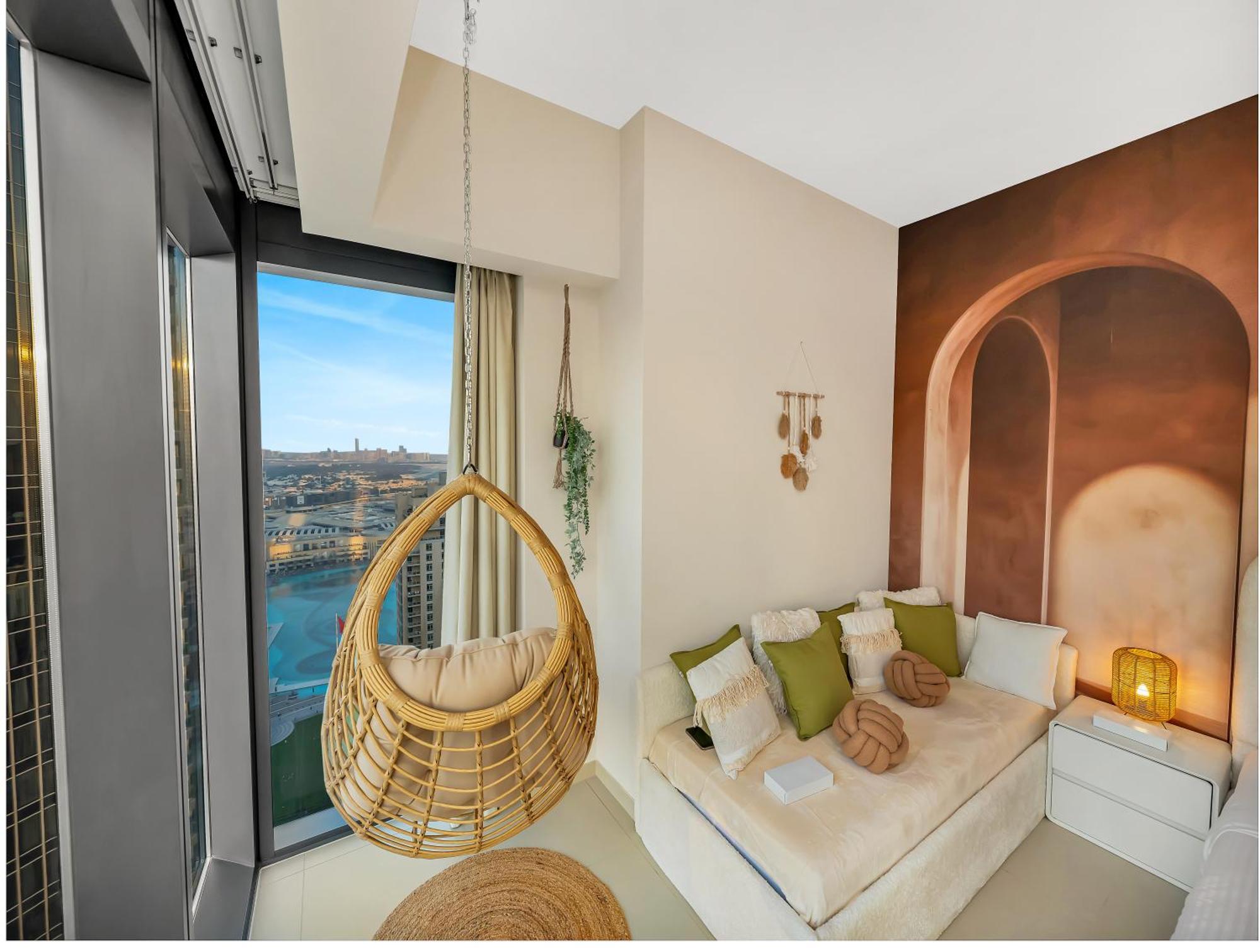 Wabi-sabi Style Fountain-view 4 Bedroom In The Sky Apartamento *