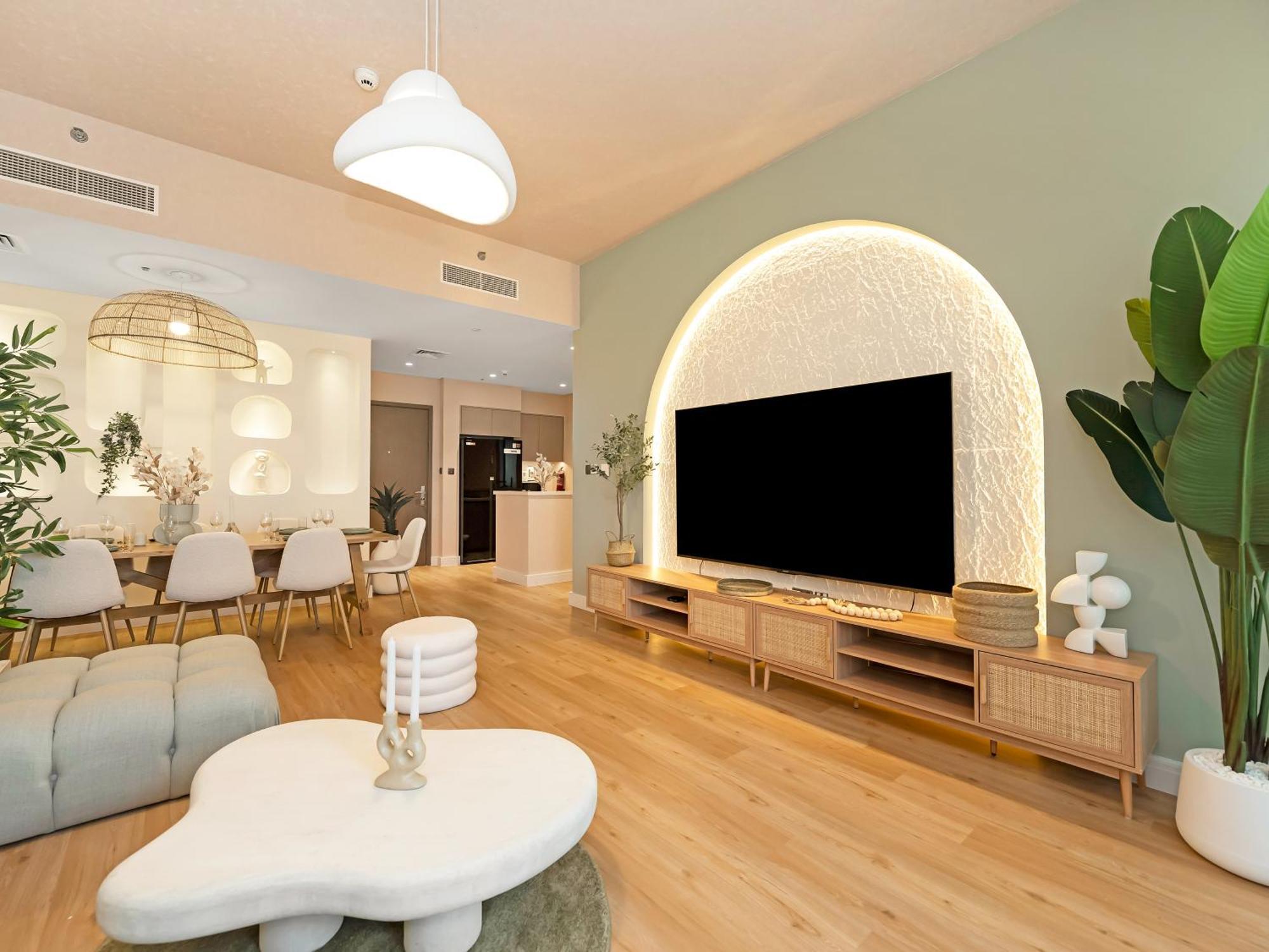 Wabi-sabi Style Fountain-view 4 Bedroom In The Sky Apartamento *