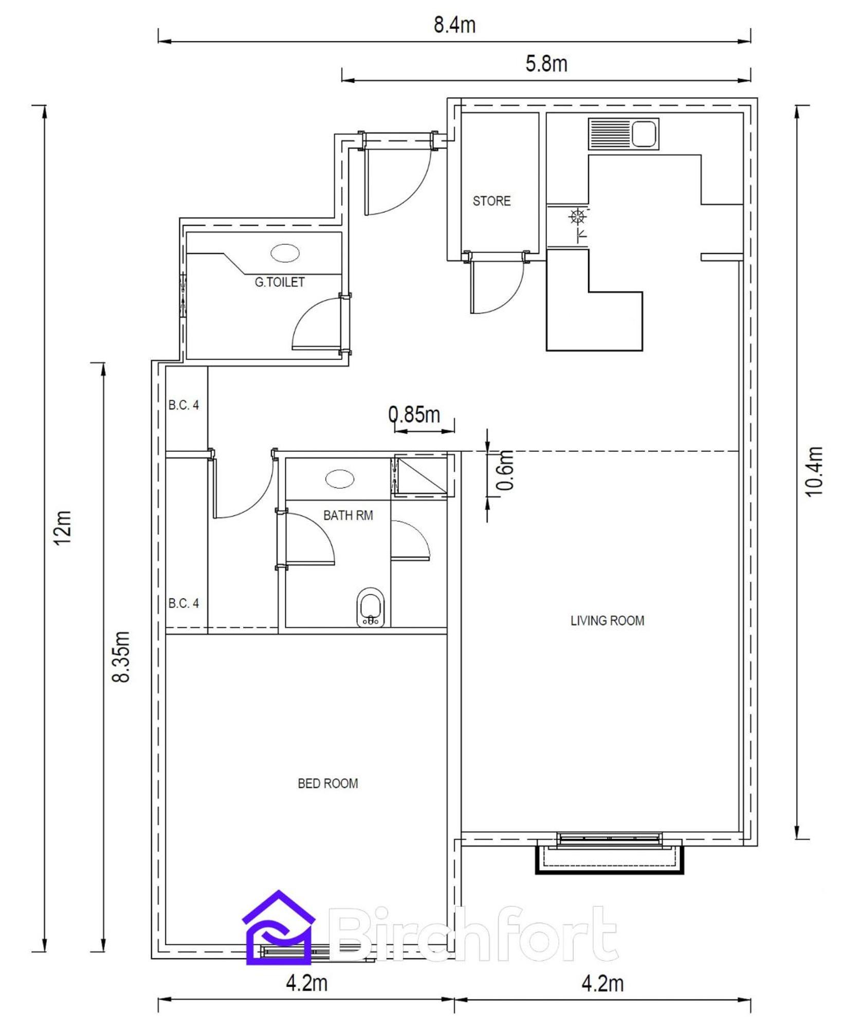 Apartamento Birchfort - Newly Renovated Unique 1 Bedroom