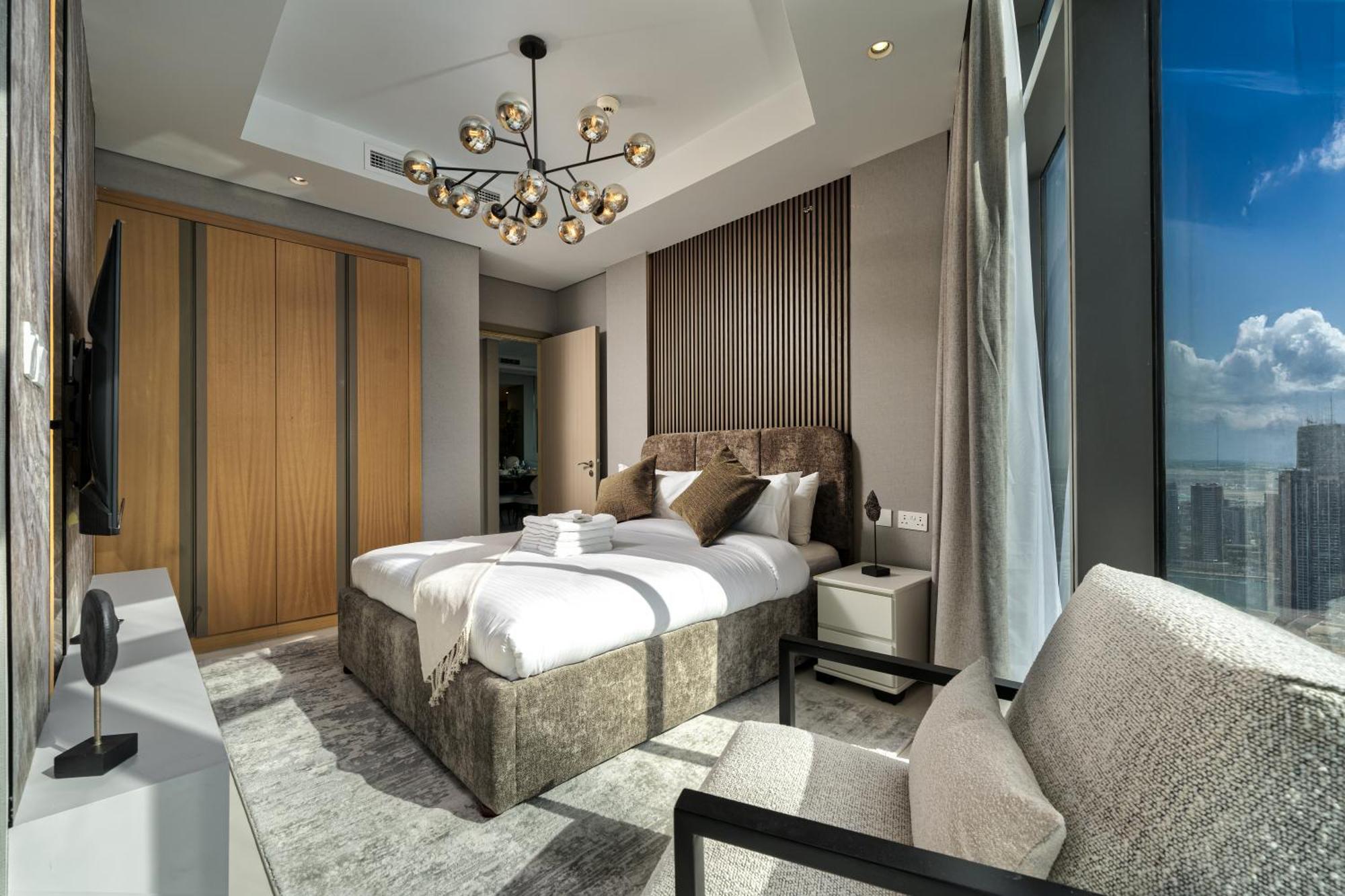 Scenic Infinity Pool With Burj Khalifa Views Apartament *