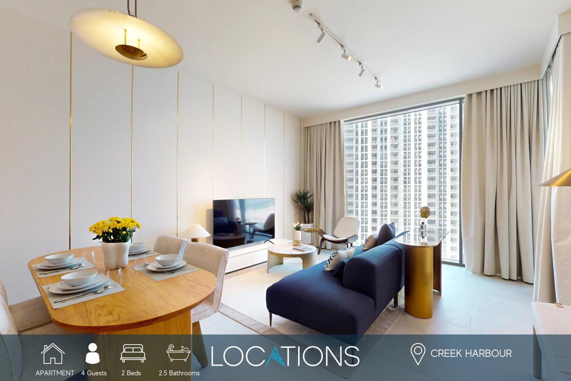 Apartamento Creek Rise Tower 1 - Bright Two Bedroom Dubái