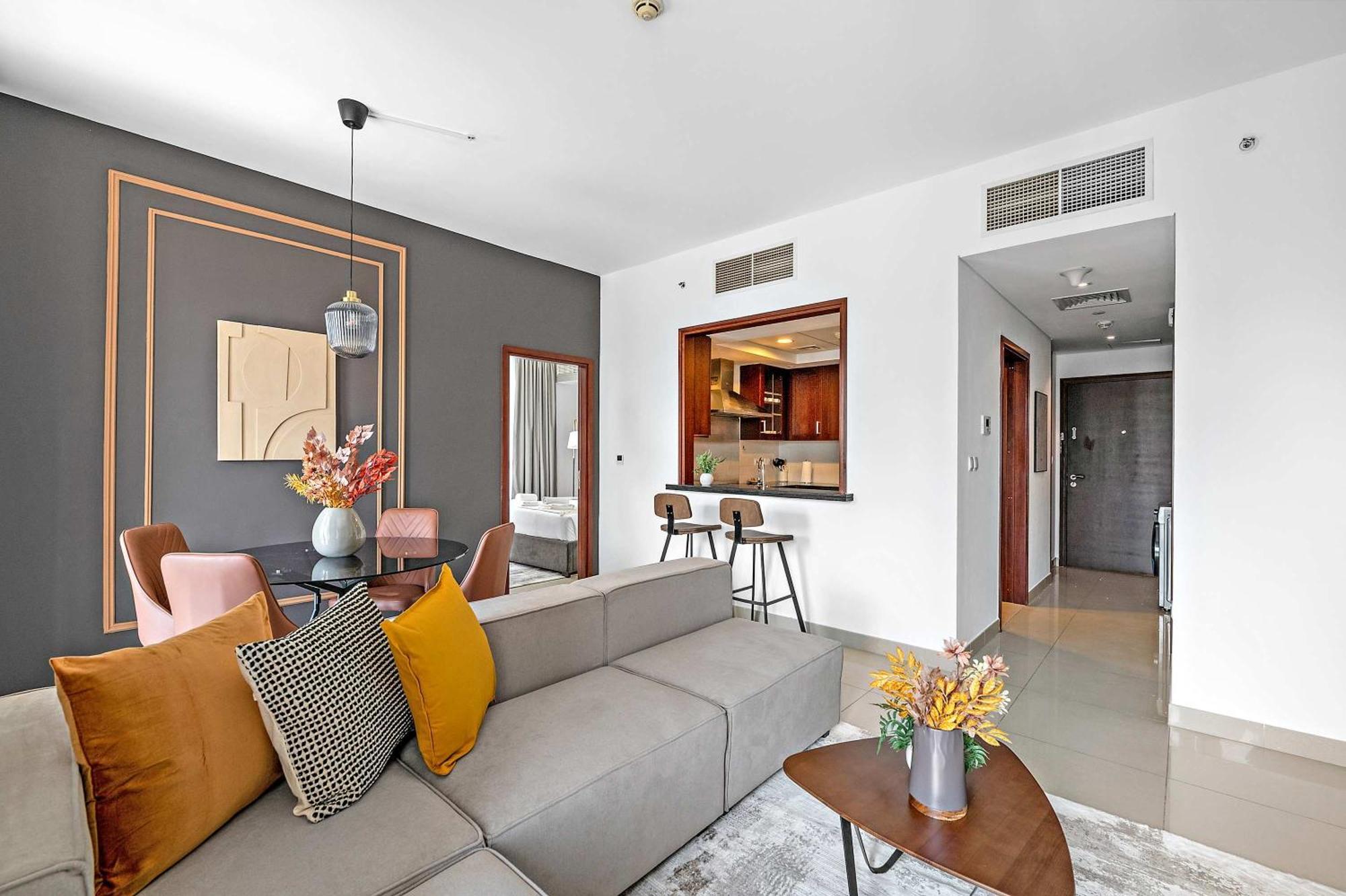 Apartemen Silkhaus High Floor 1bdr Near Burj Khalifa With Balcony