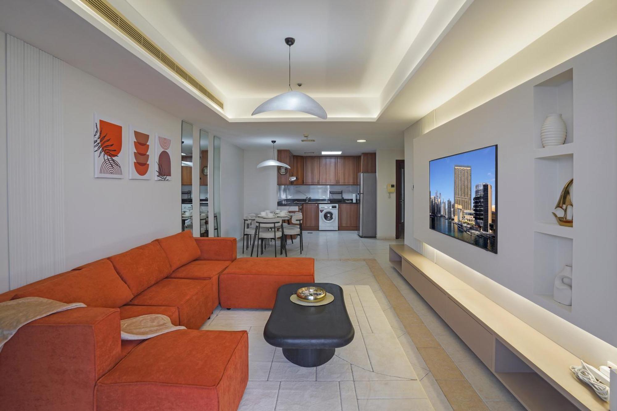 28- Affortable Cozy Living, Work Friendly, Longer Stays Next To Tram Appartement Dubaï