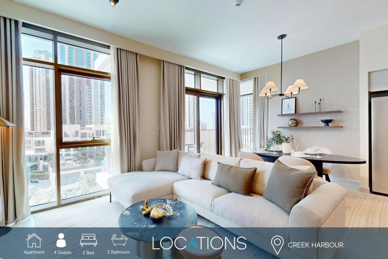 Creek Palace - Minimalist Two Bed In Creek Harbour Apartamento *