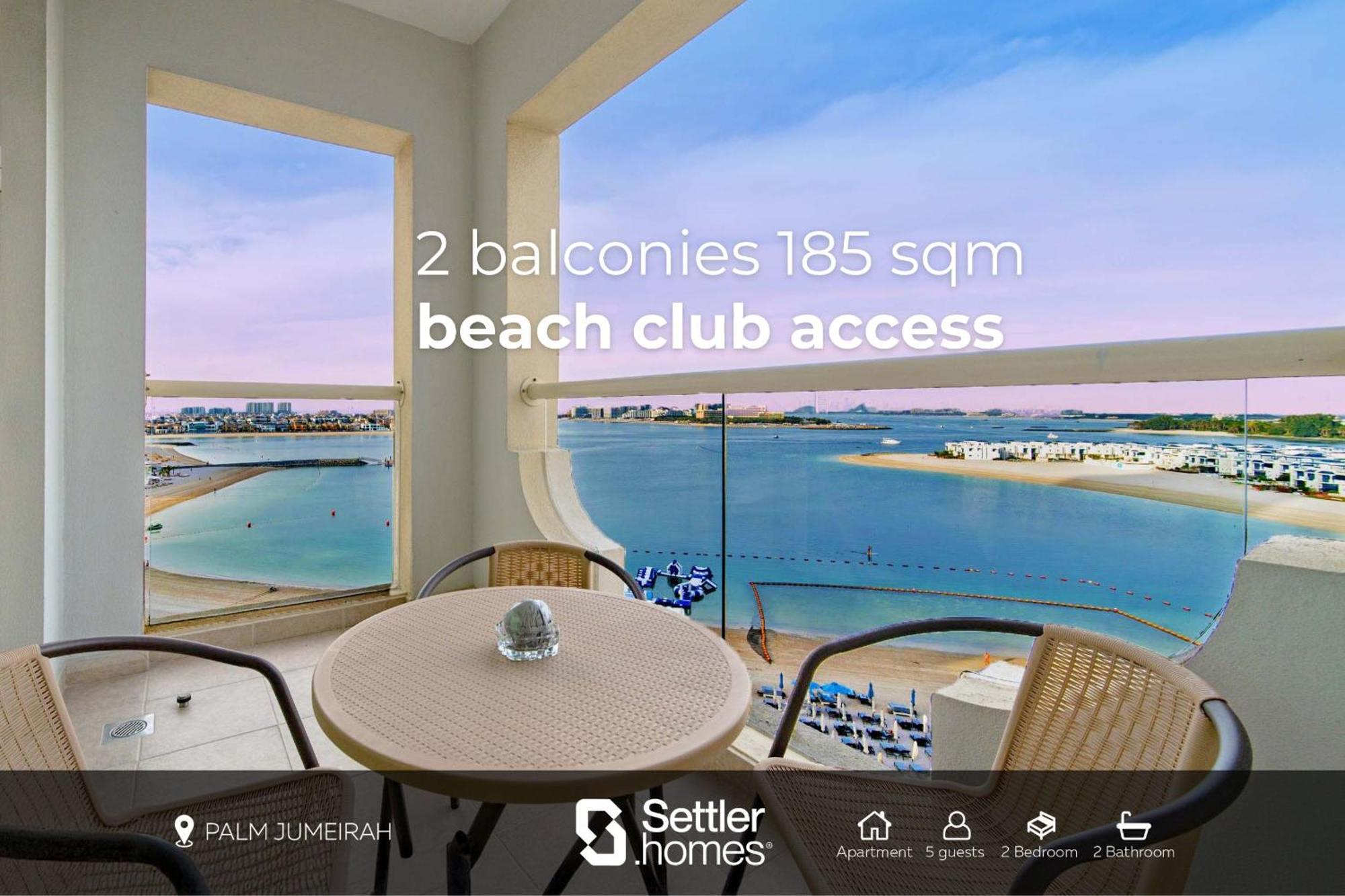 Your Private With Sea View & Crib - Palm 2br Appartement Dubaï